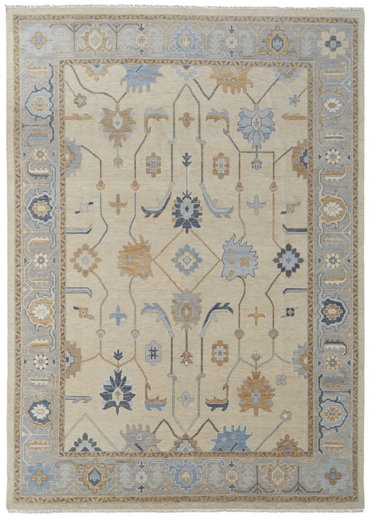 Karina 69G6F Beige/Blue Rug by Feizy