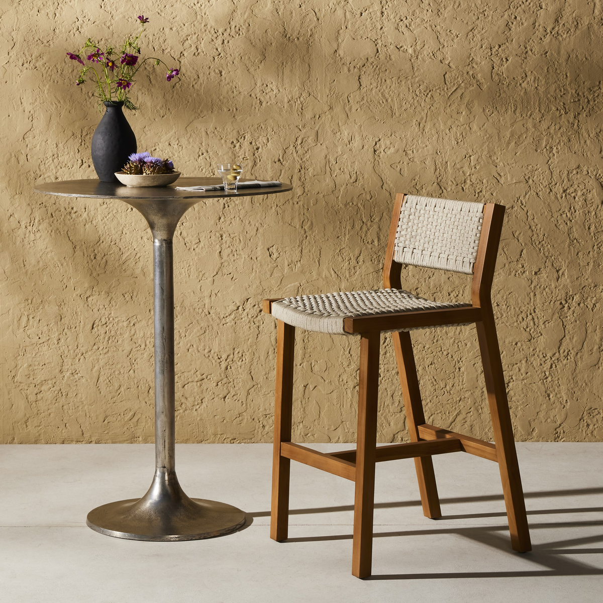 Delano Outdoor Bar + Counter Stool