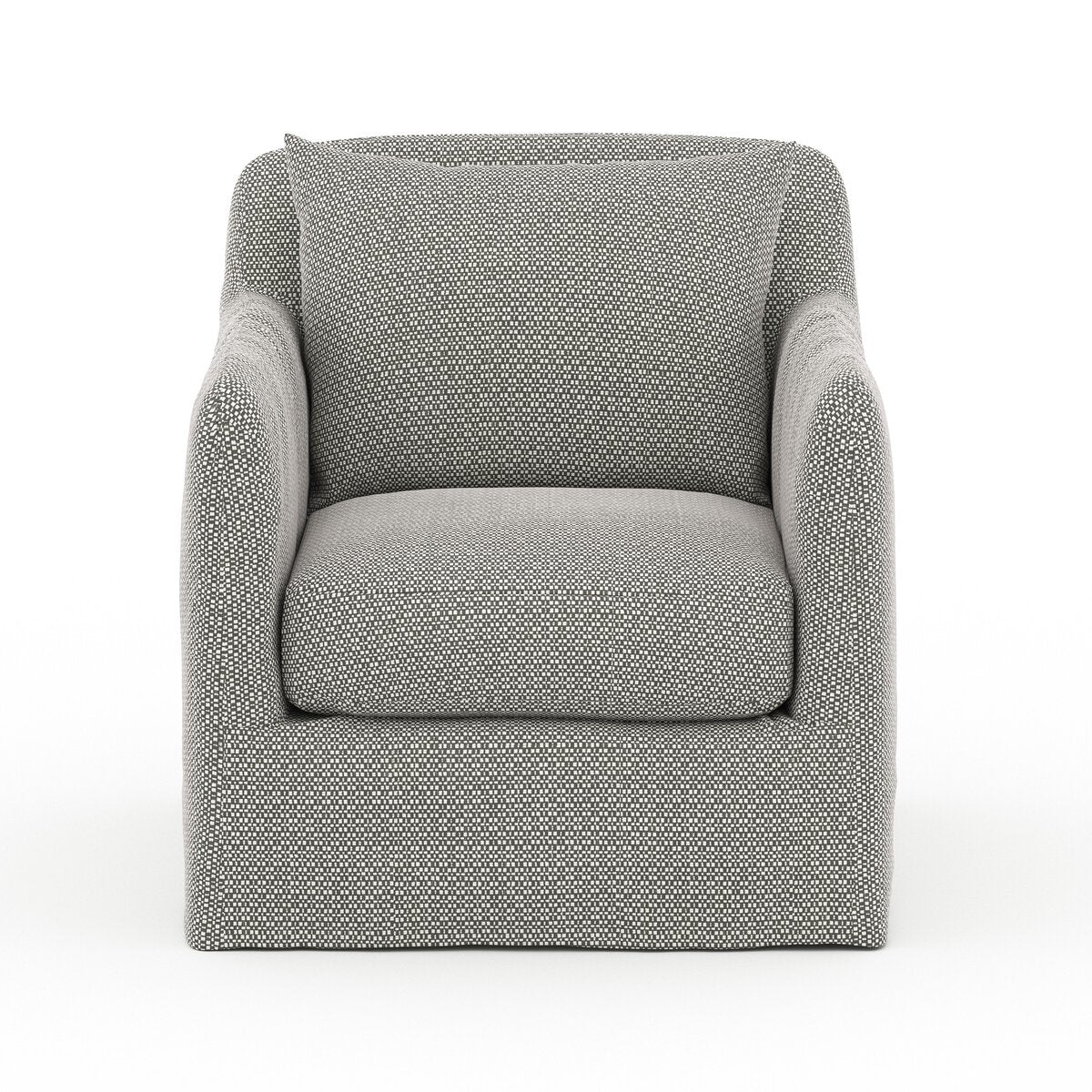 Dade Outdoor Slipcover Swivel Chair