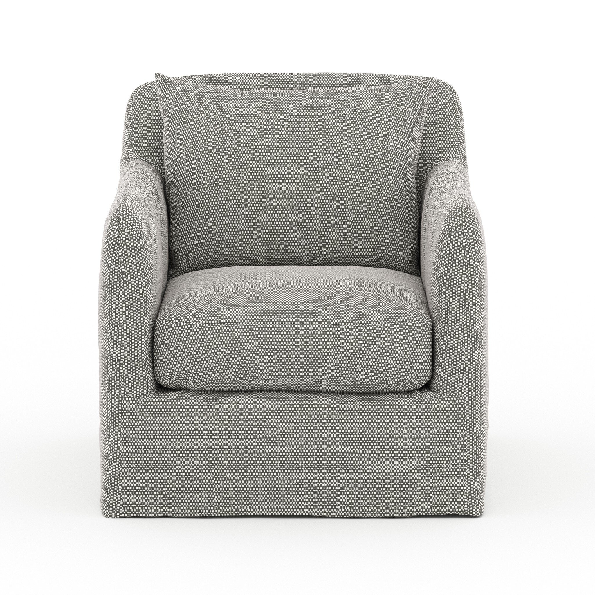 Dade Outdoor Slipcover Swivel Chair