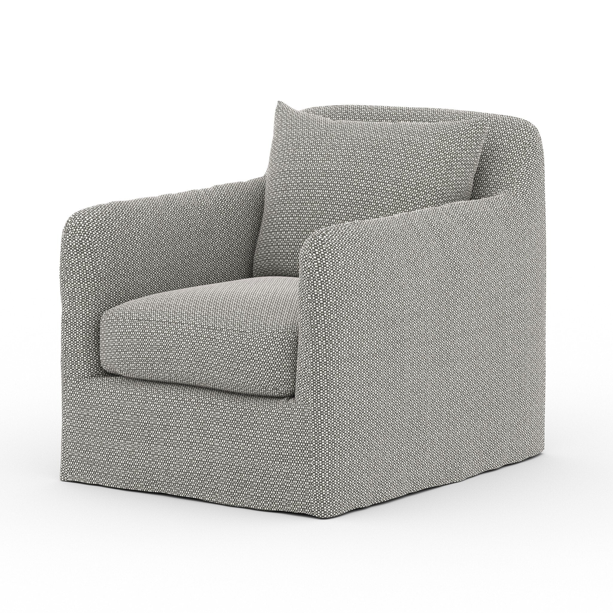Dade Outdoor Slipcover Swivel Chair