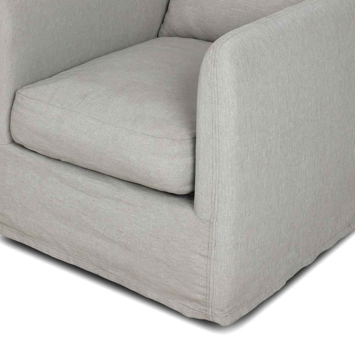Dade Outdoor Slipcover Swivel Chair