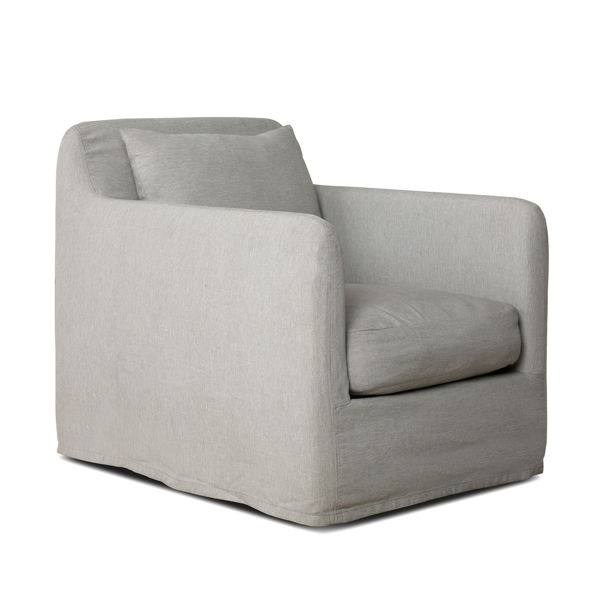 Dade Outdoor Slipcover Swivel Chair