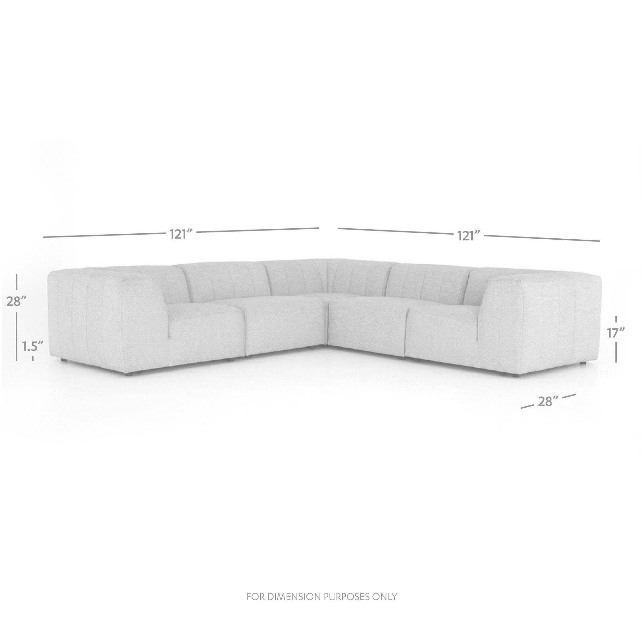 Gwen Outdoor 5-Piece Sectional
