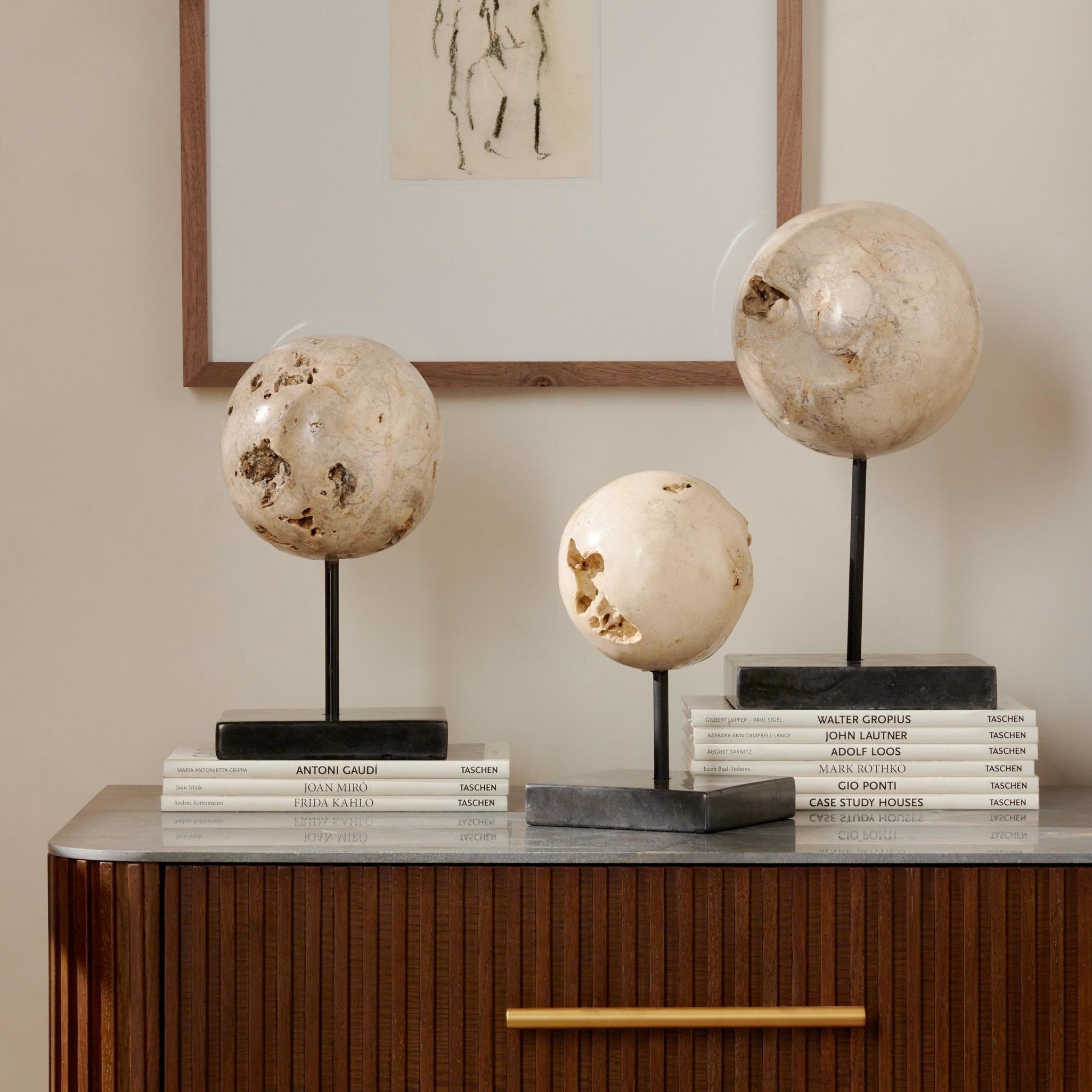 Organic Stone Sculptures, Set Of 3