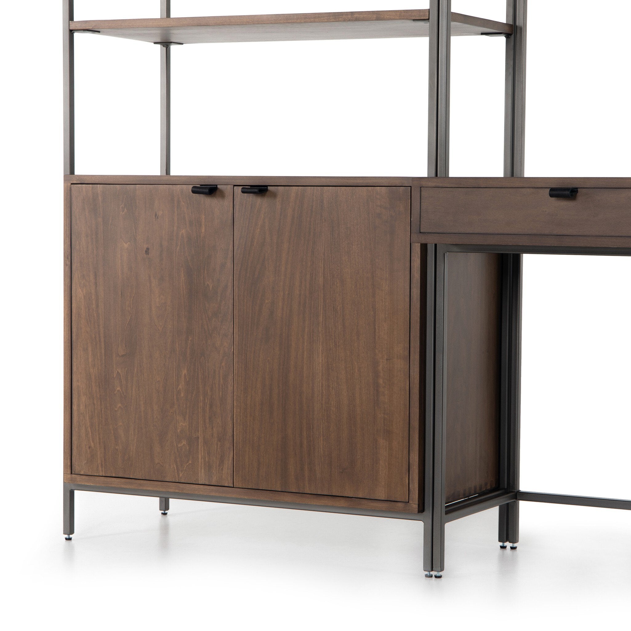 Trey Modular Wall Desk With 1 Bookcase