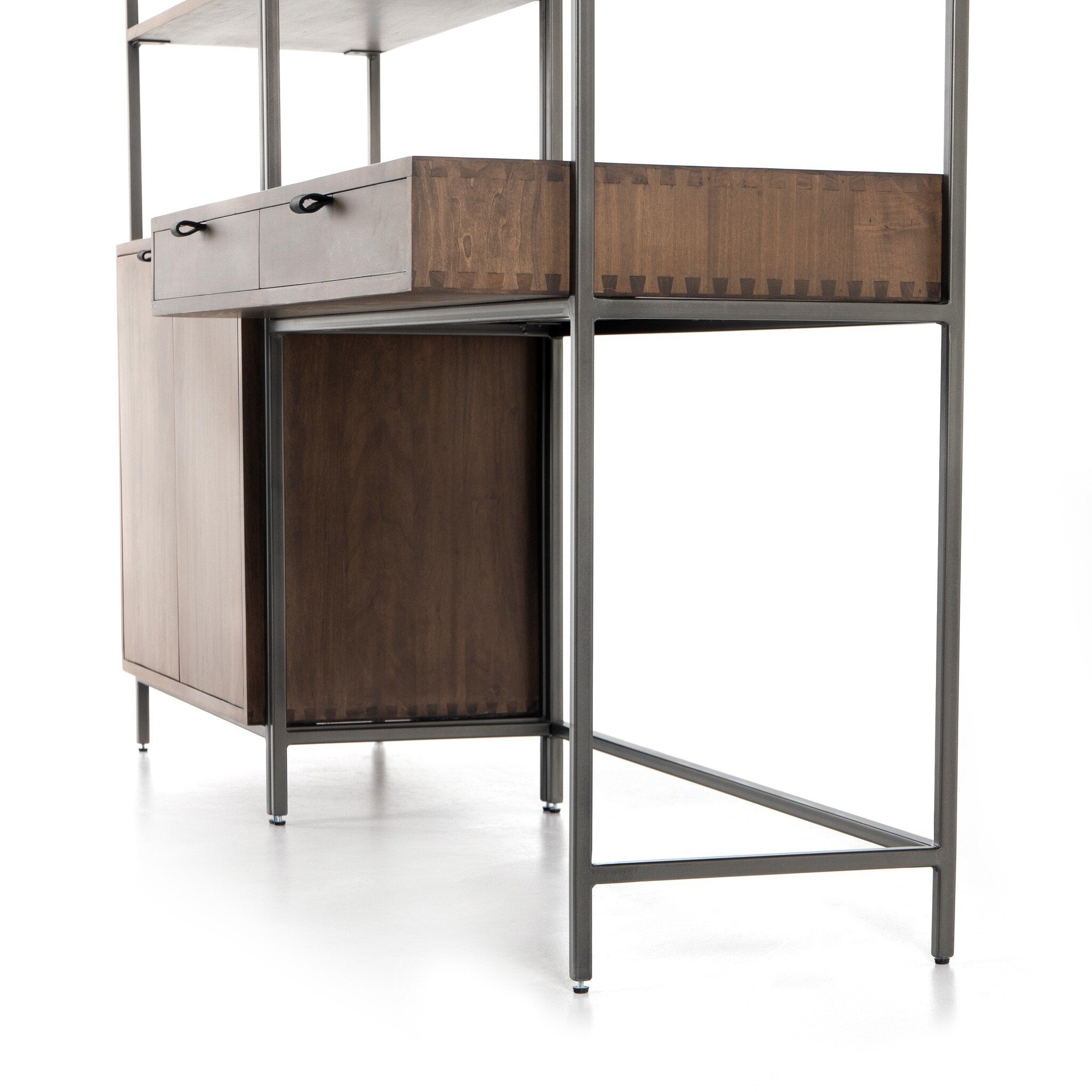 Trey Modular Wall Desk With 1 Bookcase