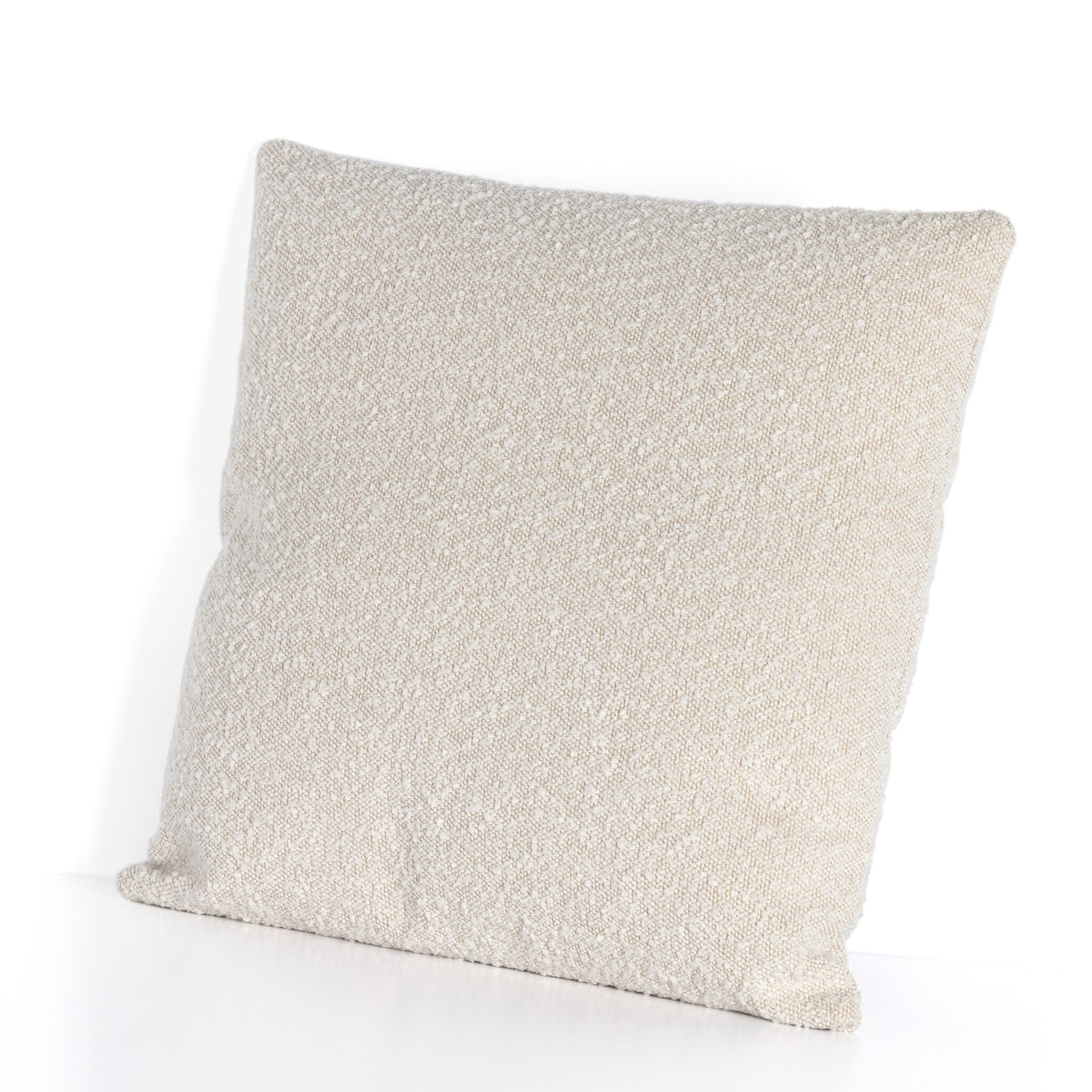 Boucle And Leather Pillow