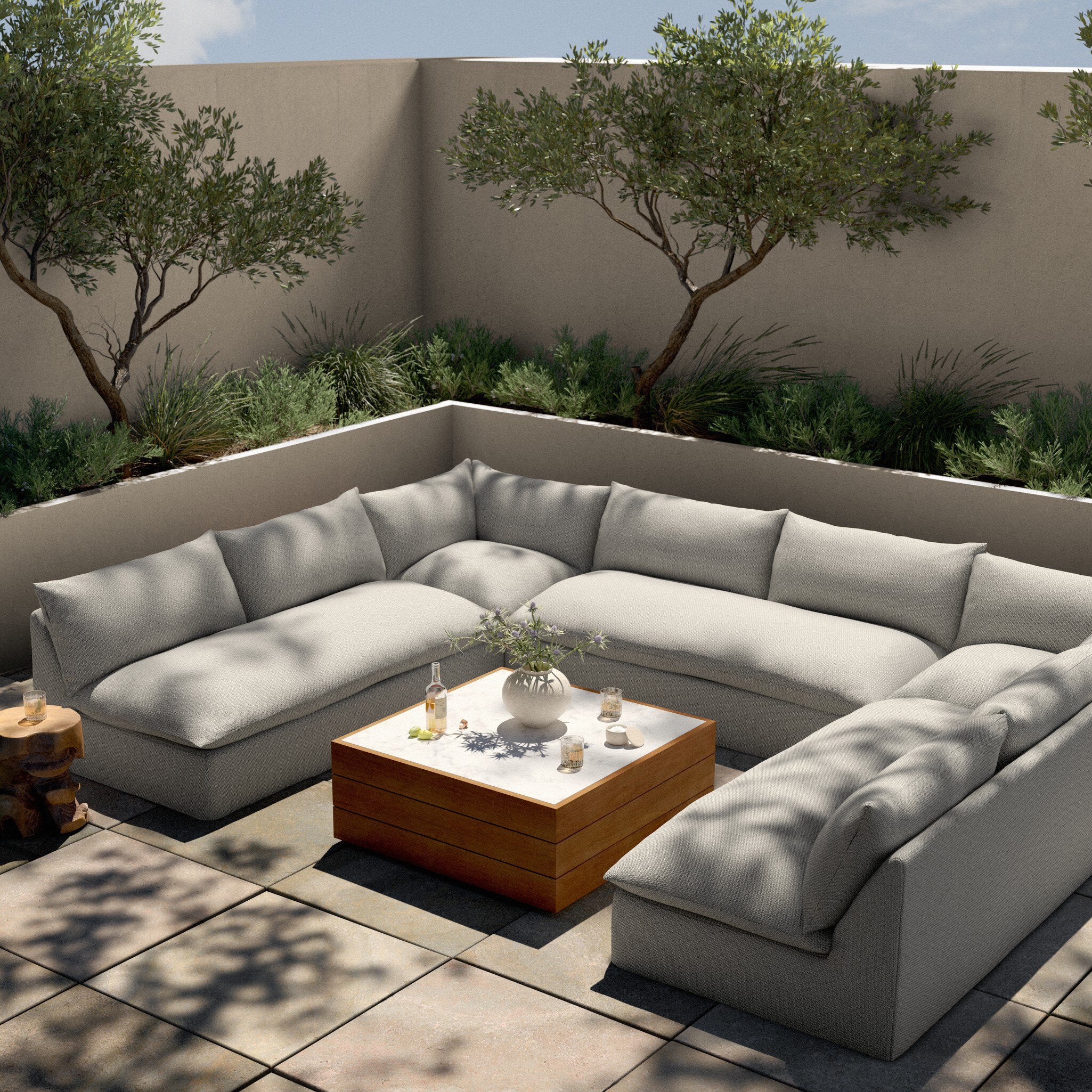 Grant Outdoor 5-Piece Sectional
