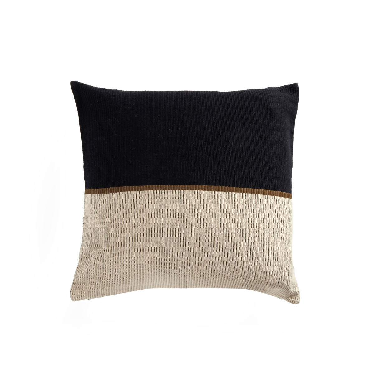Handwoven Merido Pillow - Black by Four Hands
