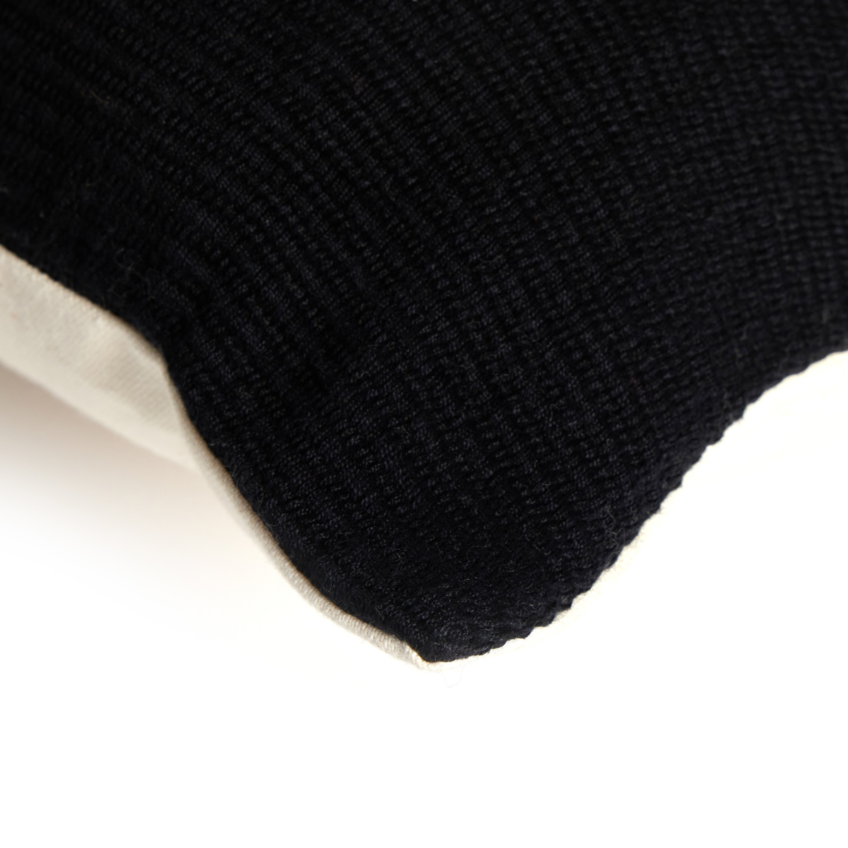 Handwoven Merido Pillow - Black by Four Hands