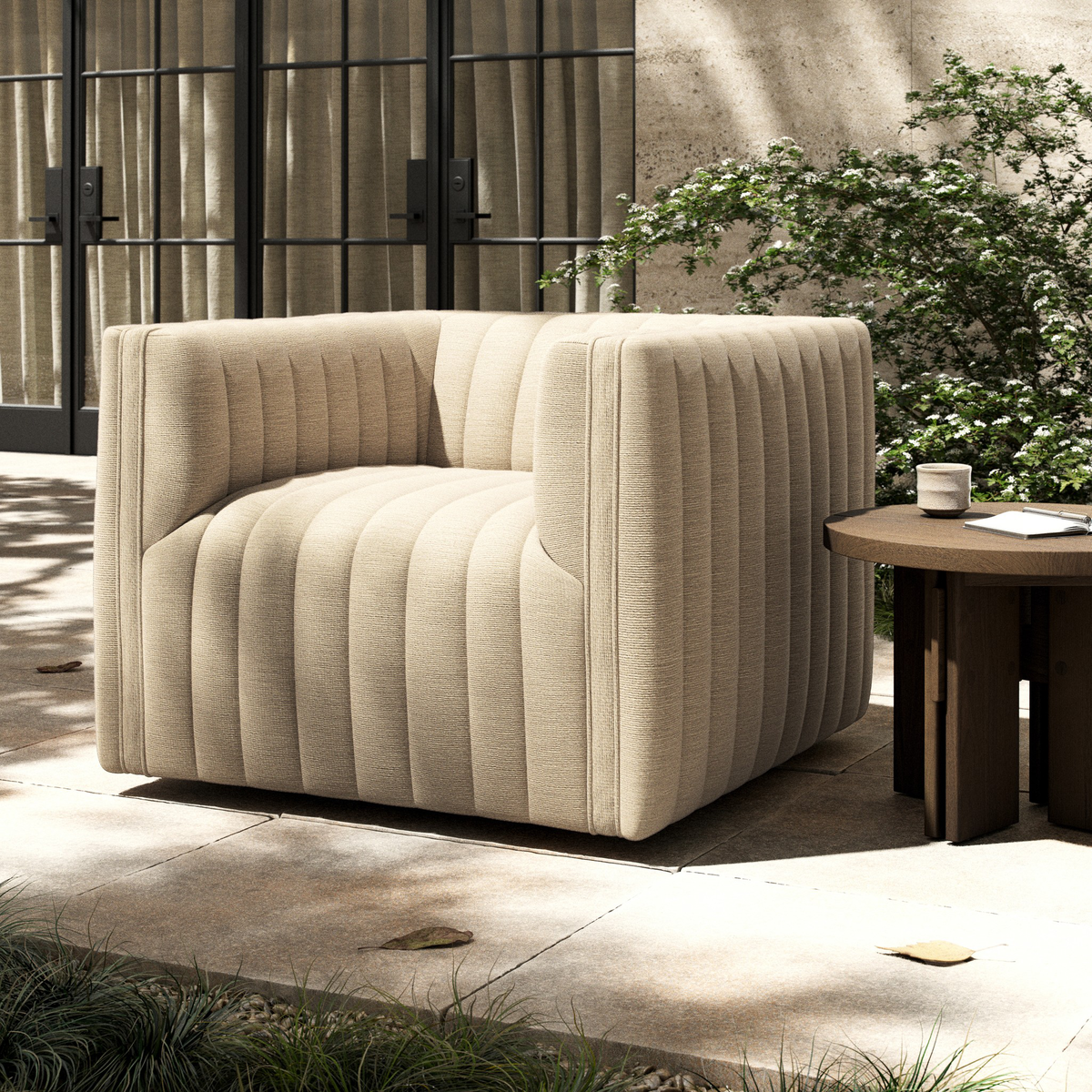 Augustine Outdoor Swivel Chair