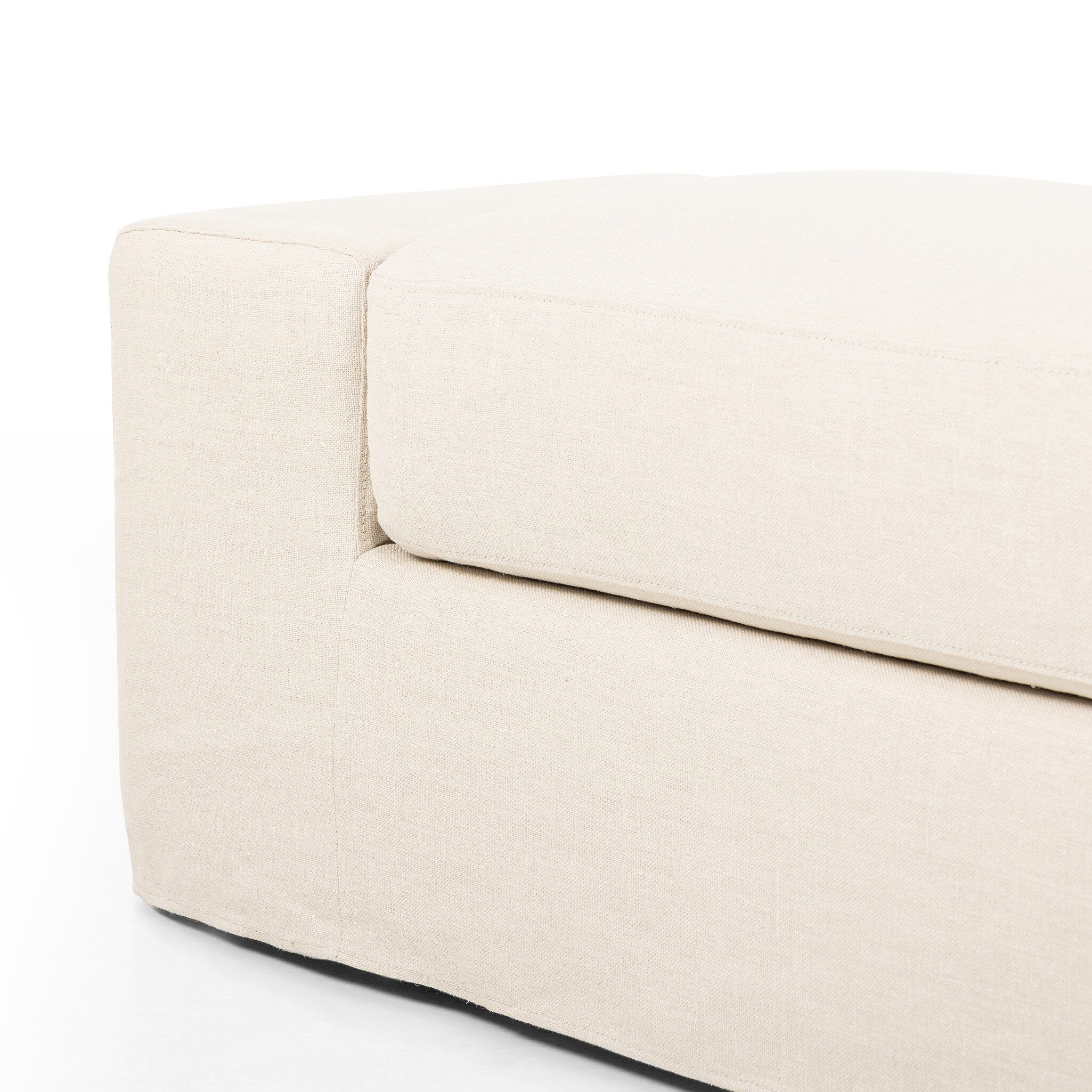 Wide Arm Slipcover Accent Bench