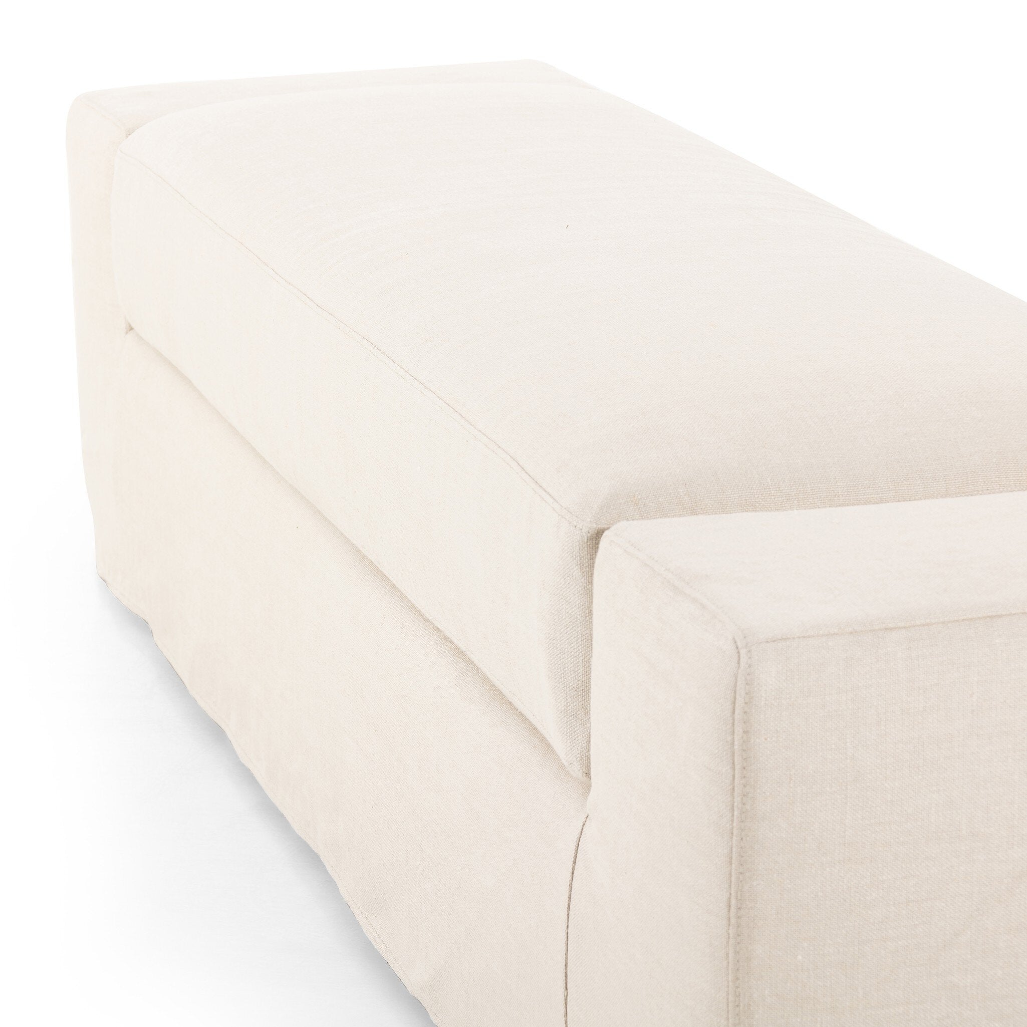 Wide Arm Slipcover Accent Bench