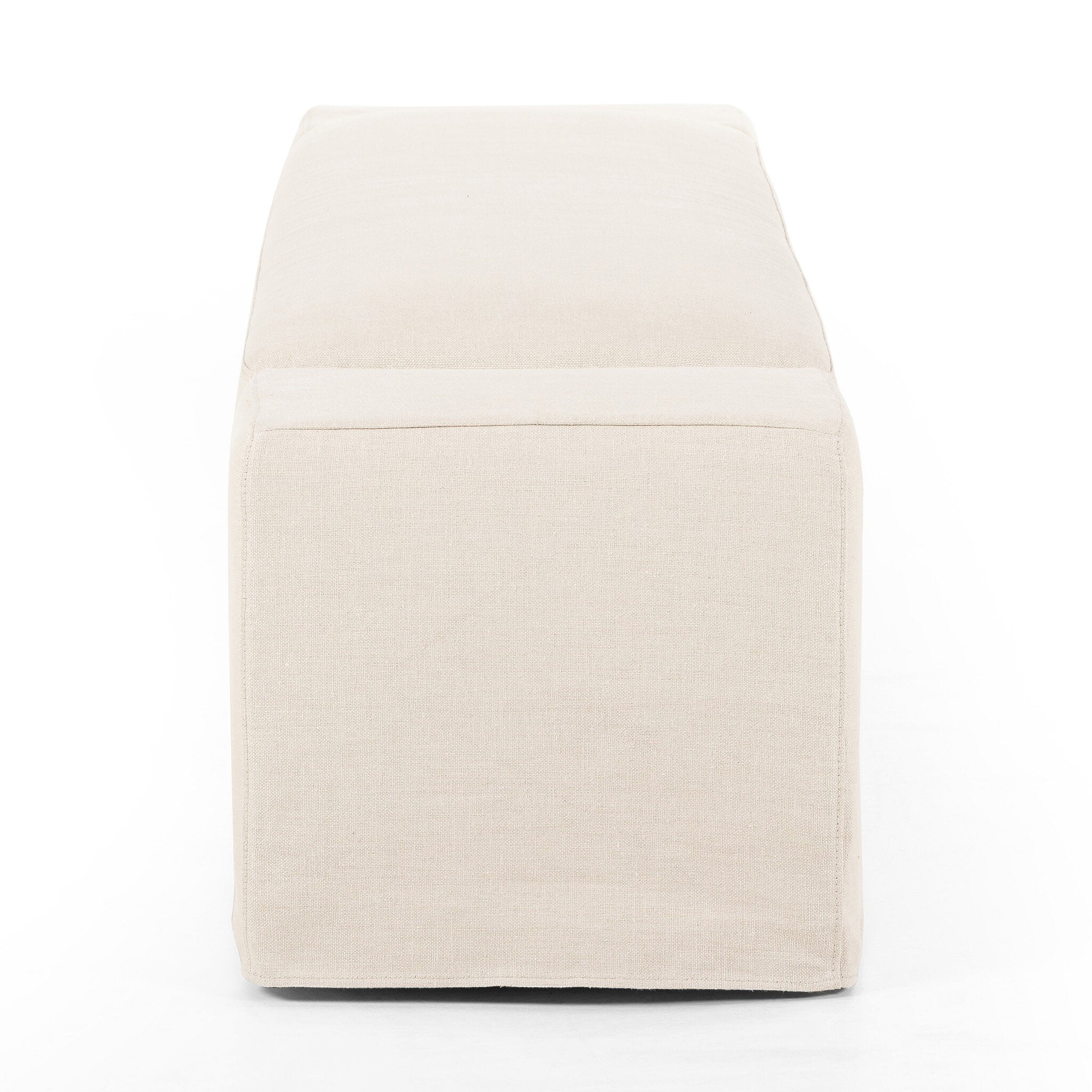 Wide Arm Slipcover Accent Bench