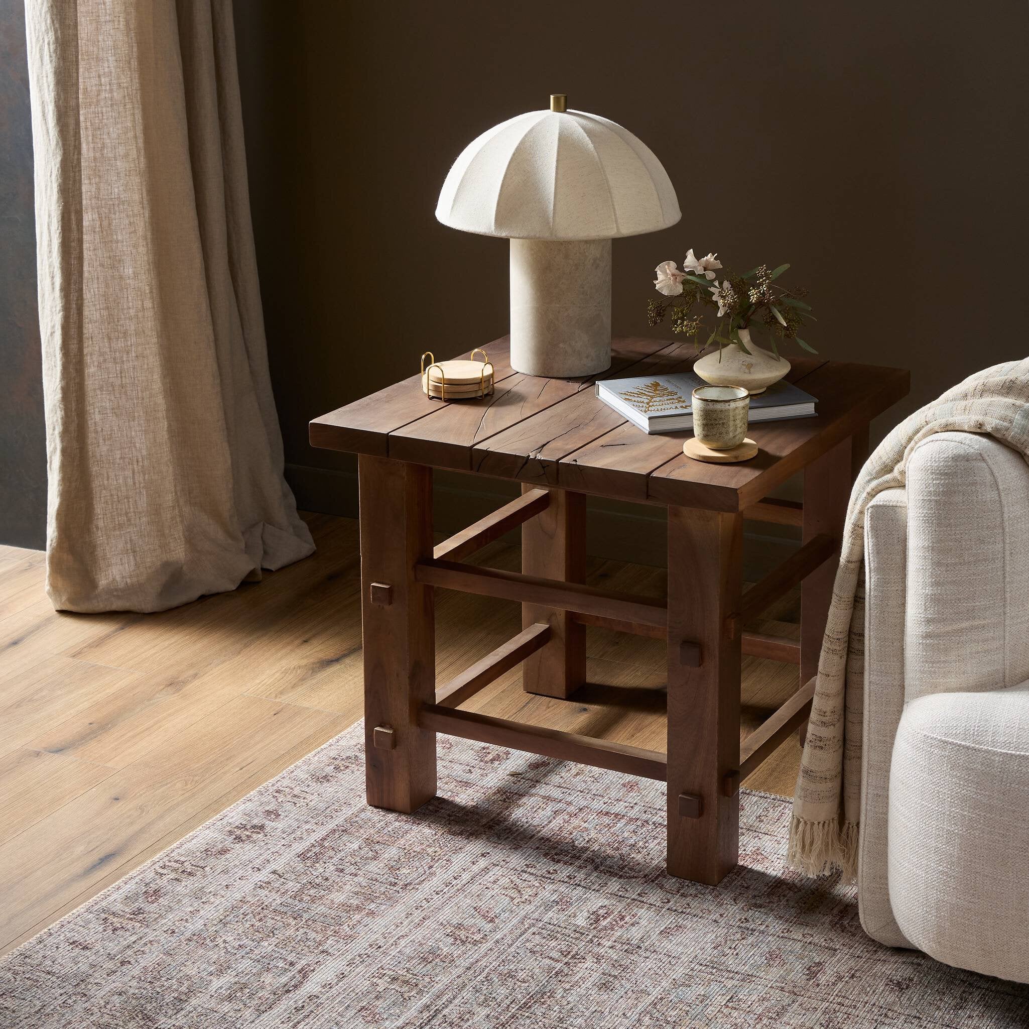 Wide Plank End Table