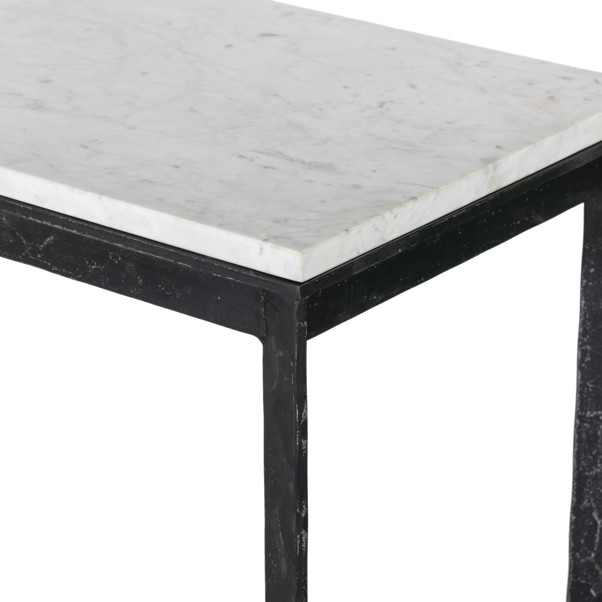 Hammered Iron Console Table