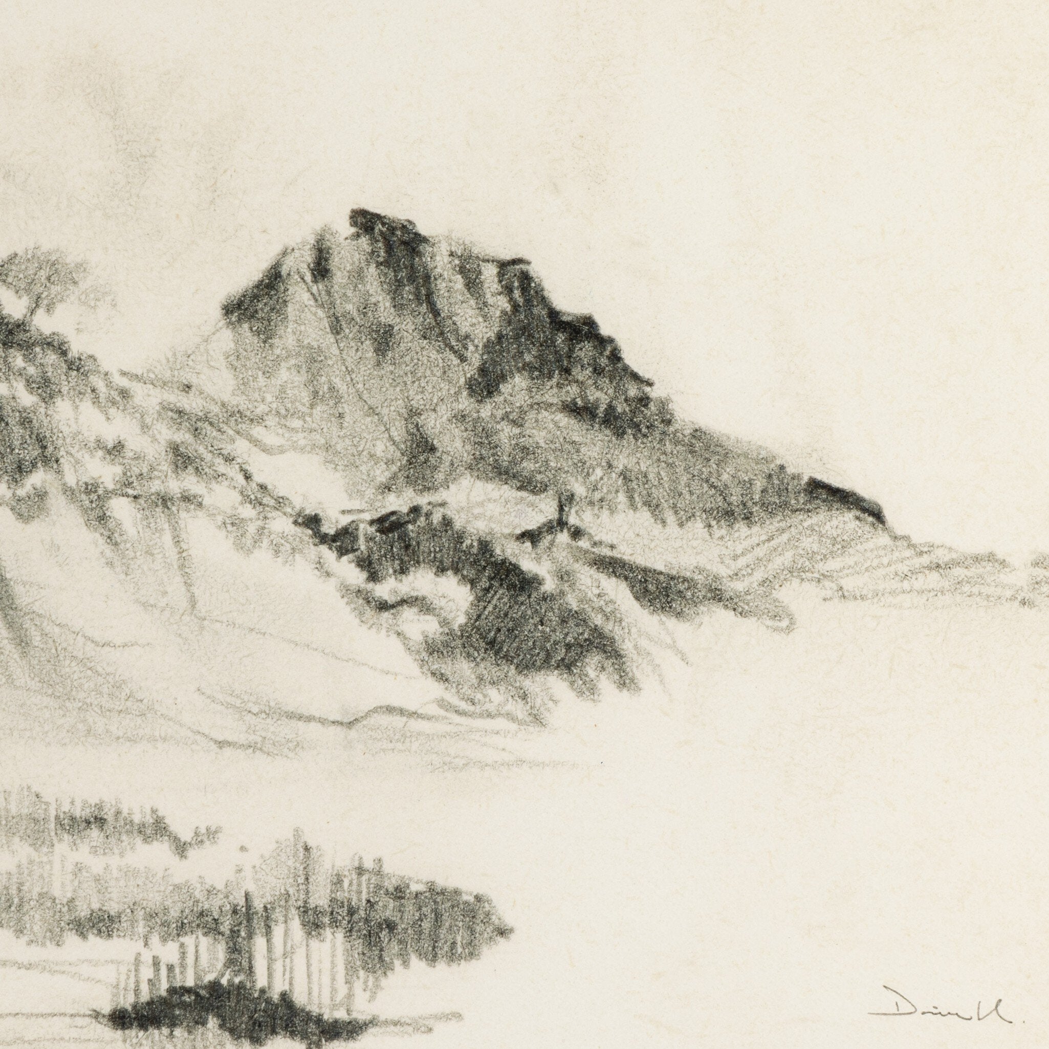 Land Sketch 2 By Dan Hobday