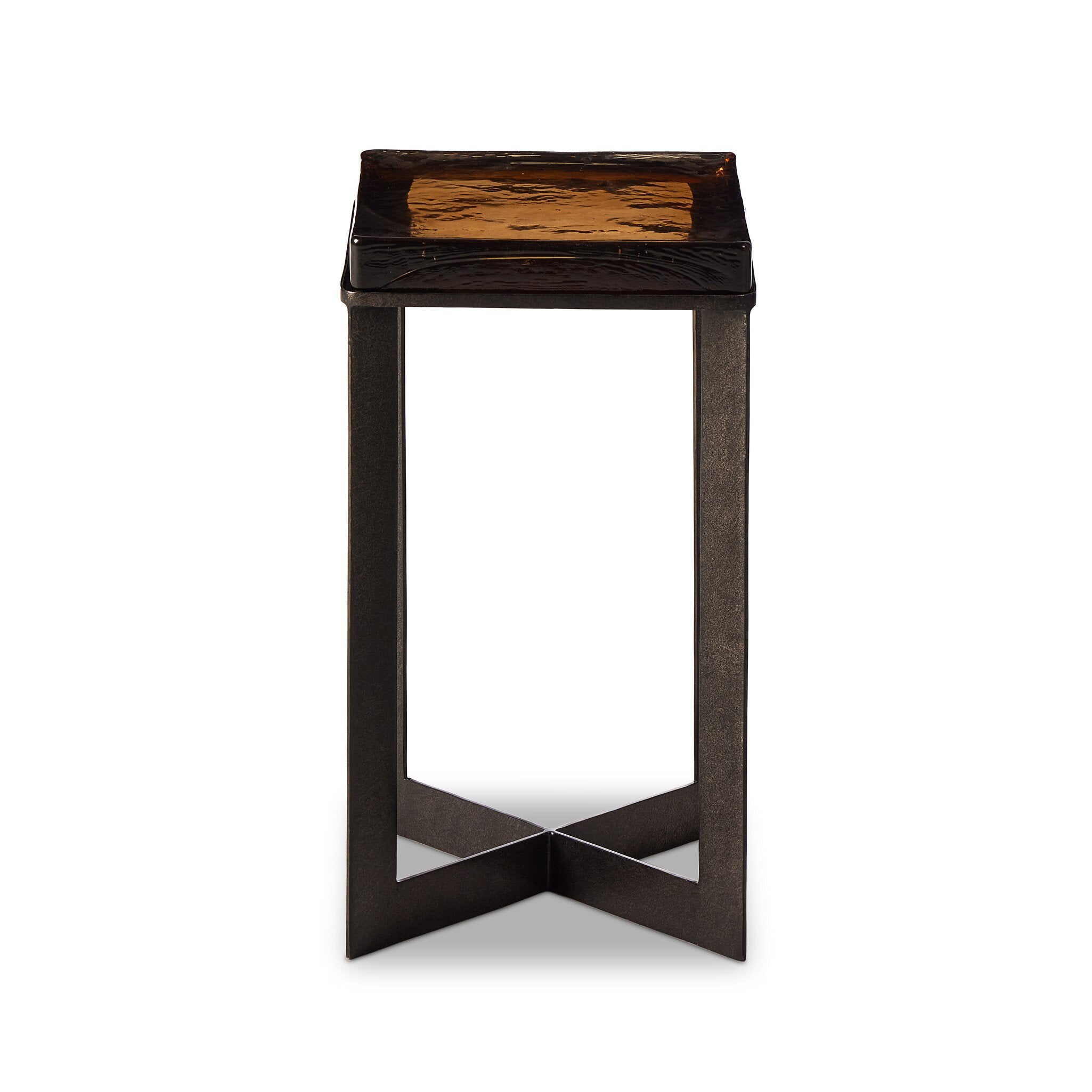 Lennie Cast Glass End Table