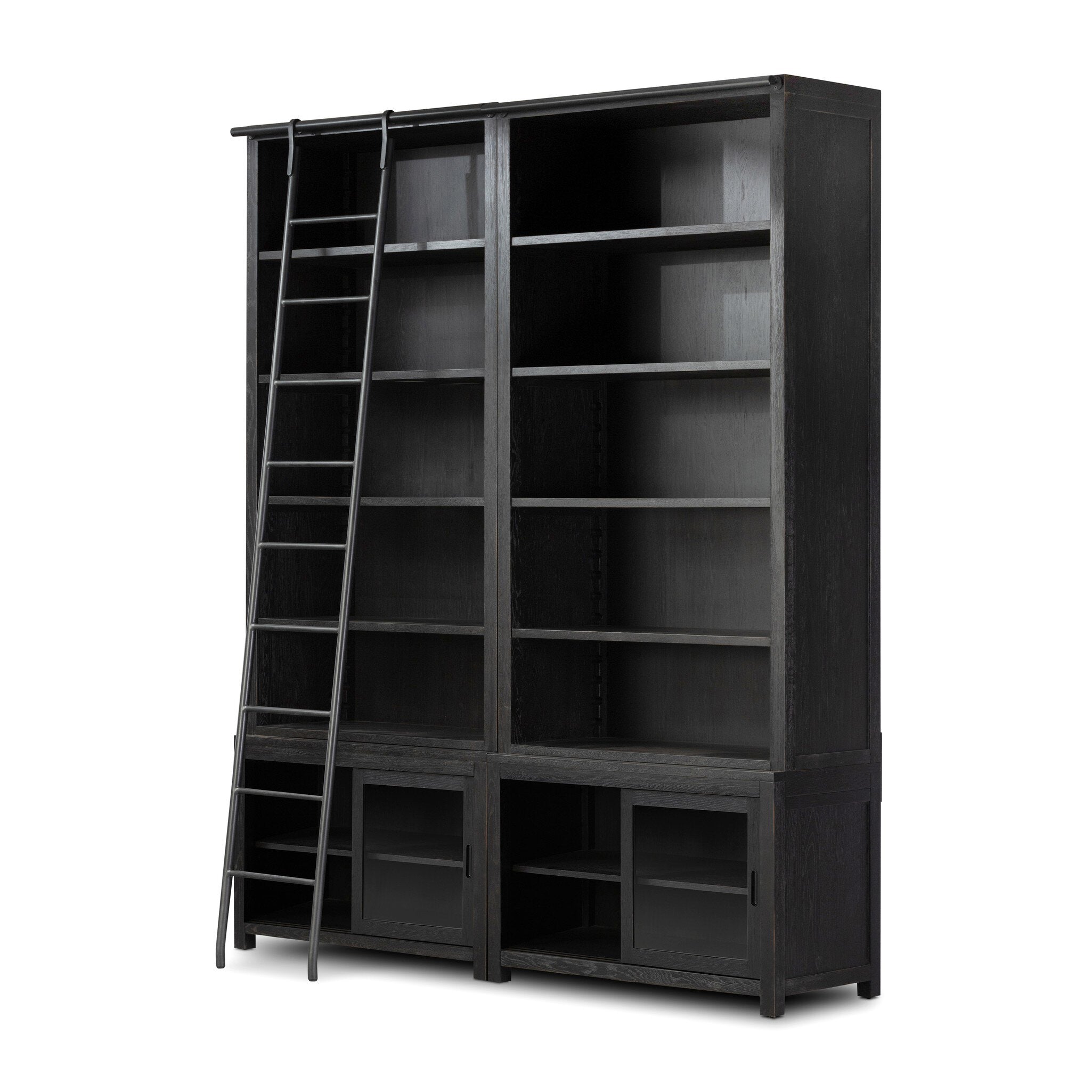 Admont Double Bookcase With Ladder