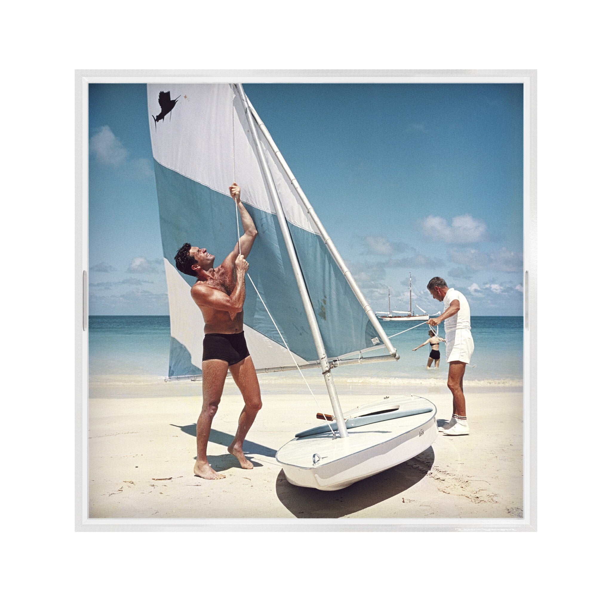 Boating In Antigua Tray By Slim Aarons