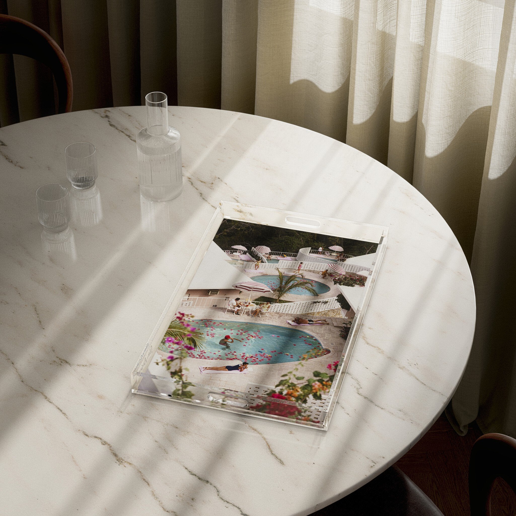 Las Brisas Hotel Tray By Slim Aarons