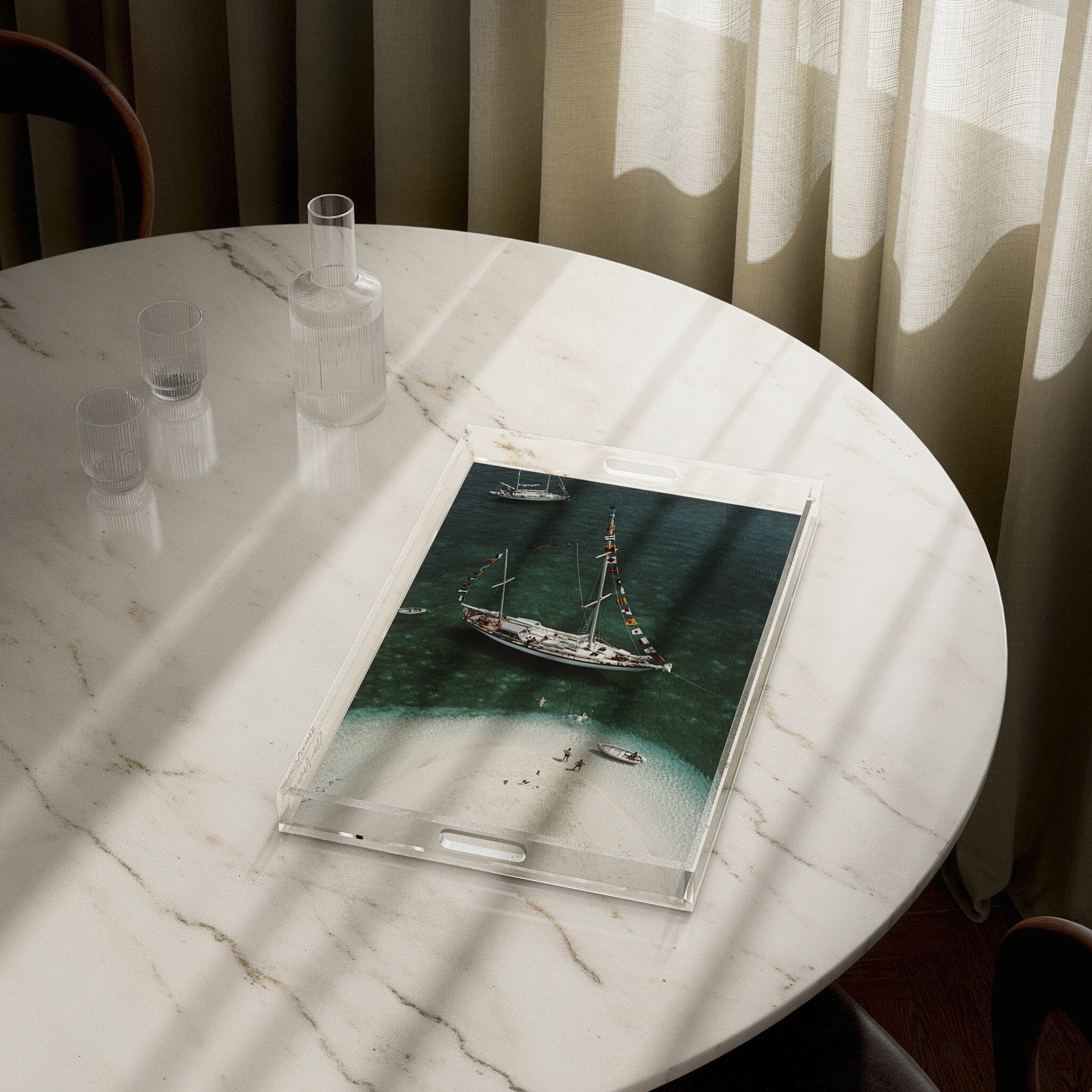 Charter Ketch Tray By Slim Aarons