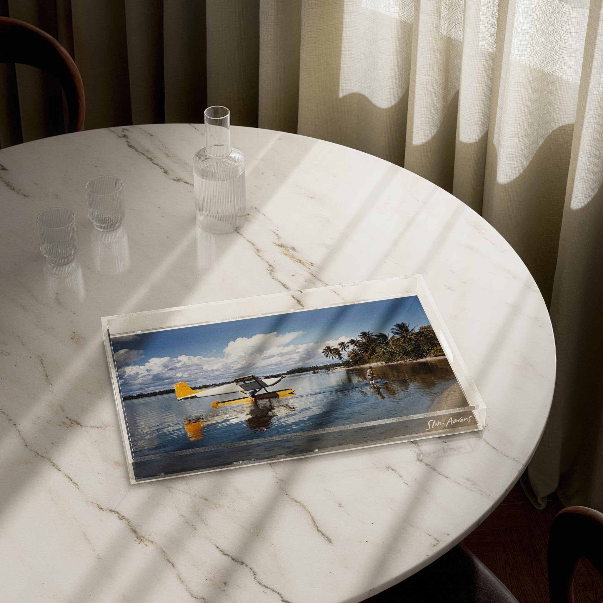 Arriving In Style Tray By Slim Aarons