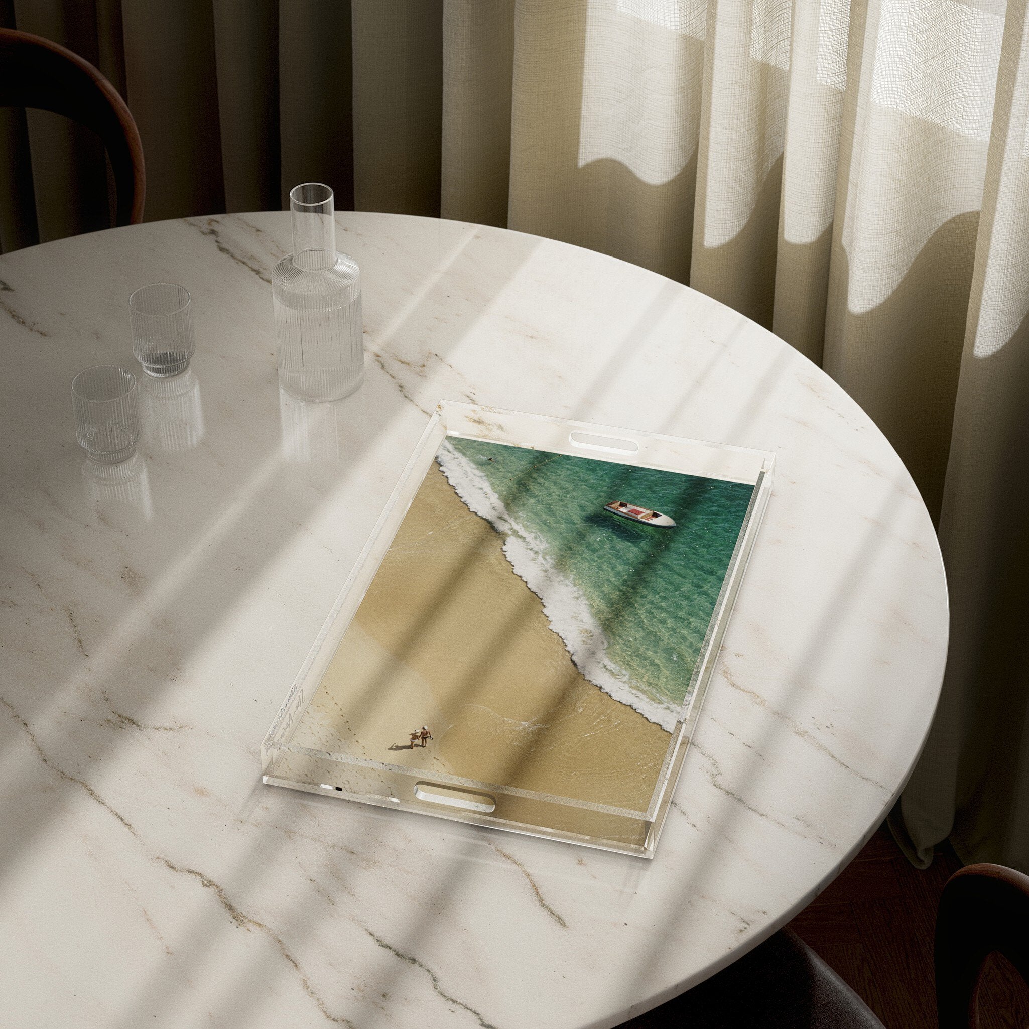 Caleta Beach Tray By Slim Aarons