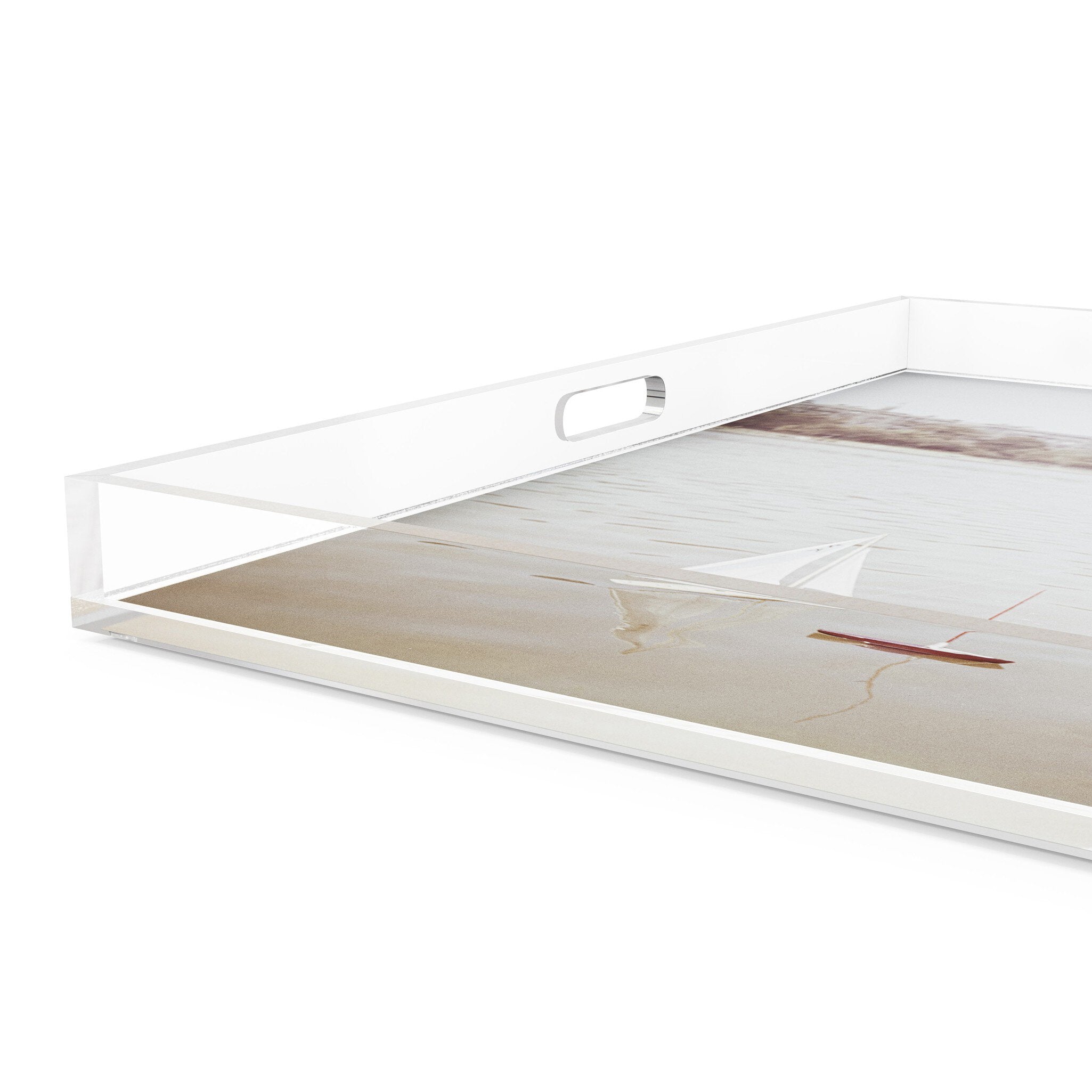 Model Boat Sailing Tray By Slim Aarons