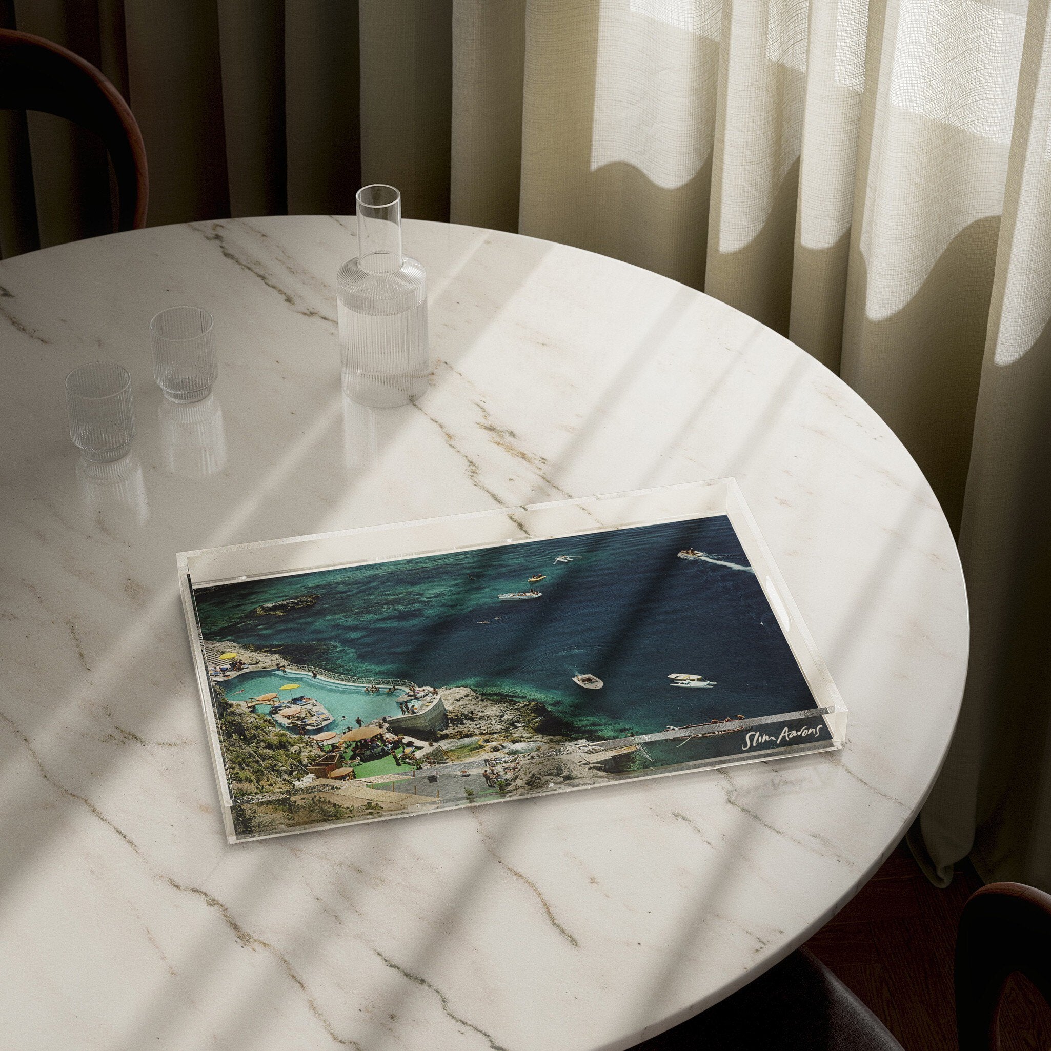 Hotel Taormina Tray By Slim Aarons