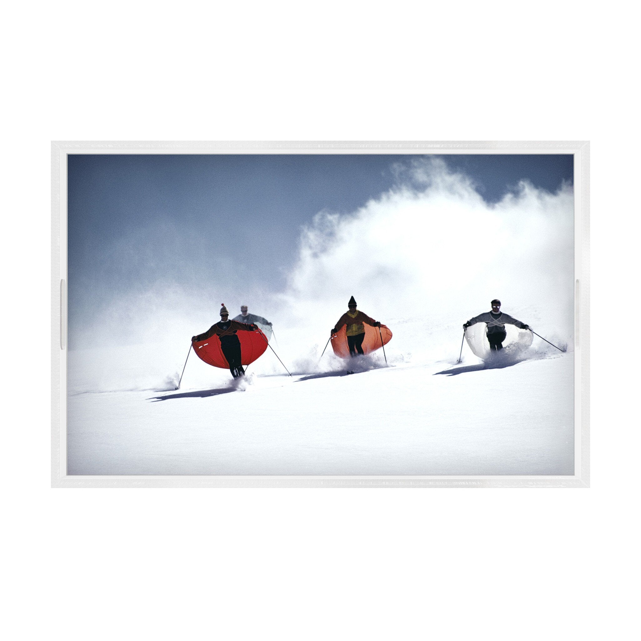 Caped Skiers Tray By Slim Aarons