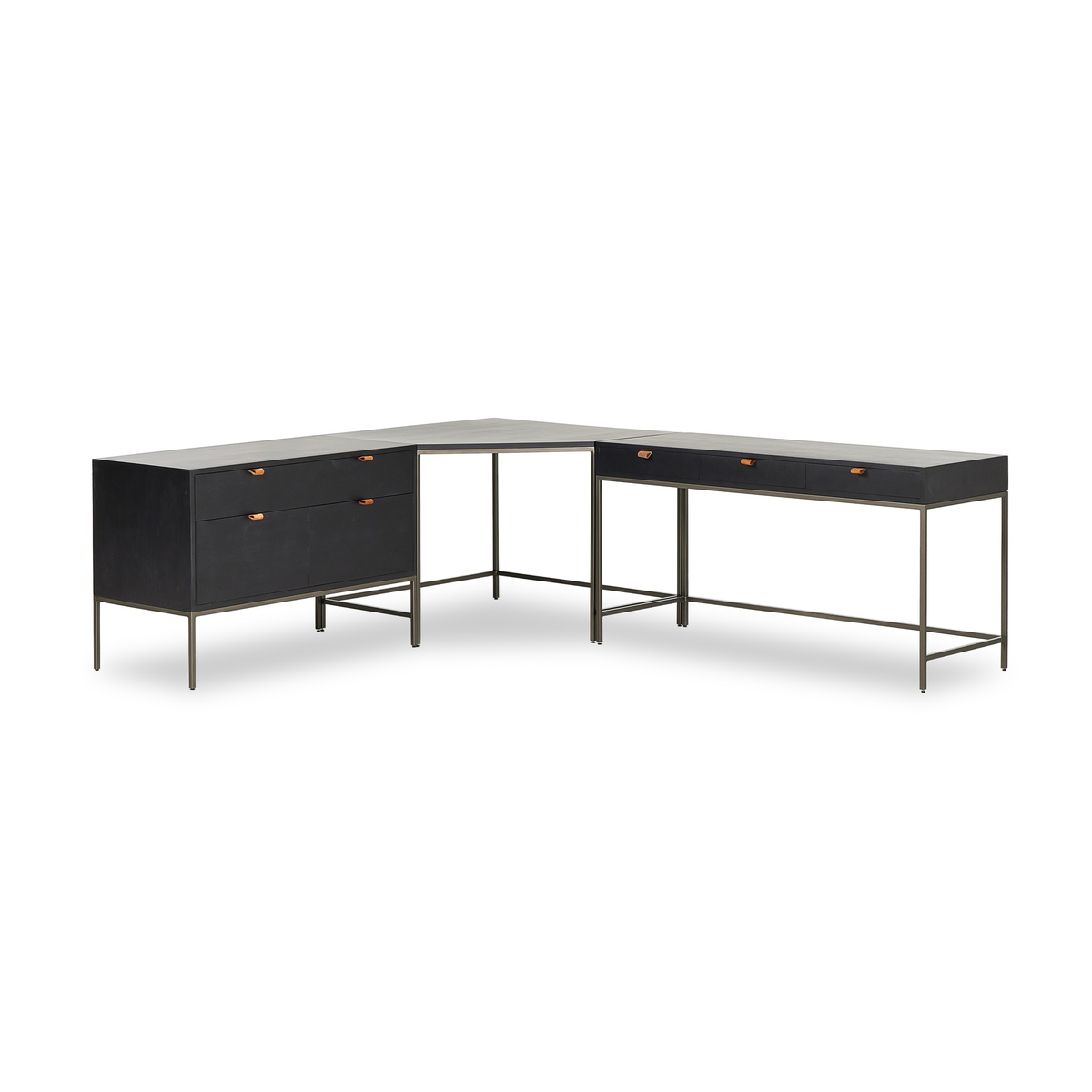 Trey Wide Filing Cabinet Desk System by Four Hands