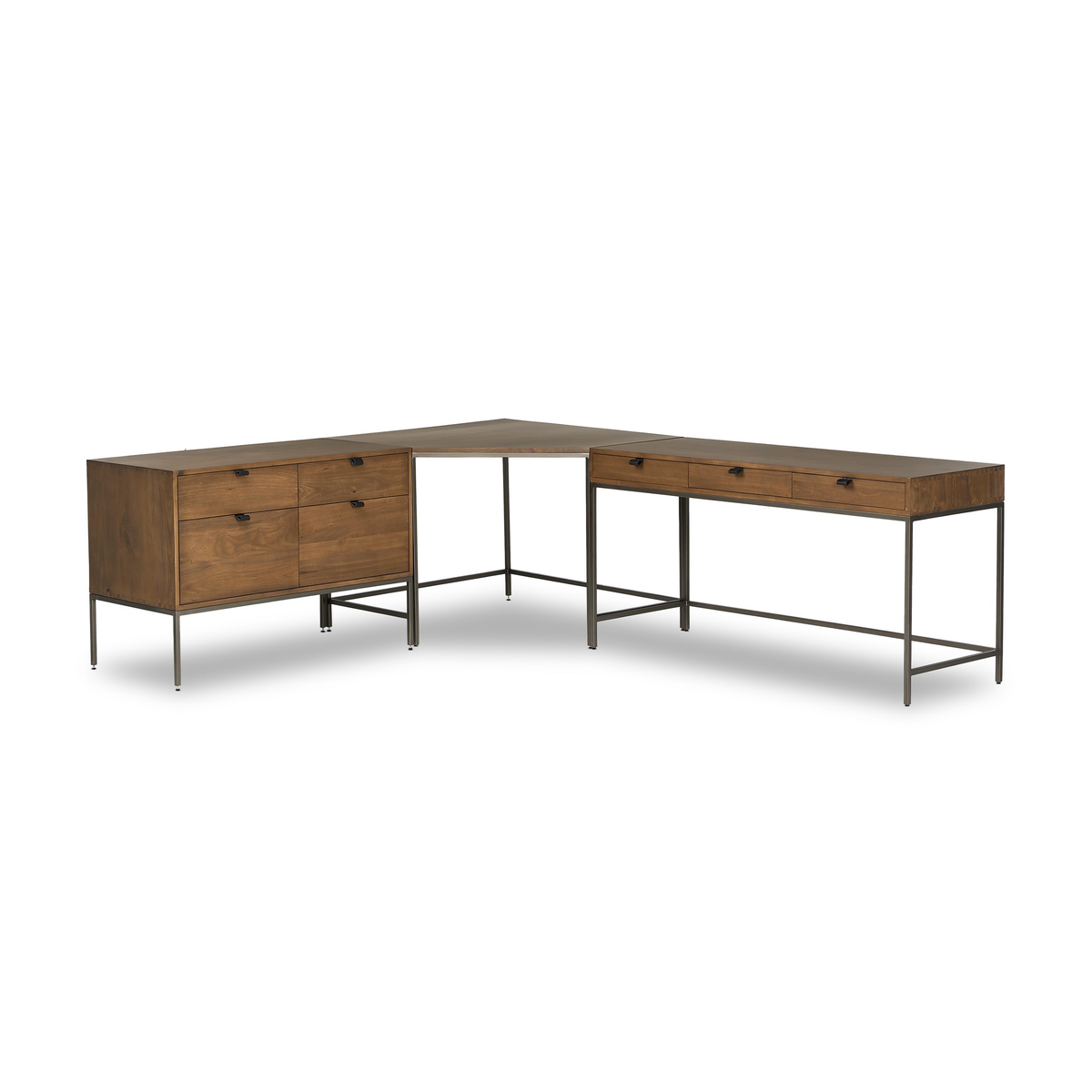 Trey Wide Filing Cabinet Desk System by Four Hands