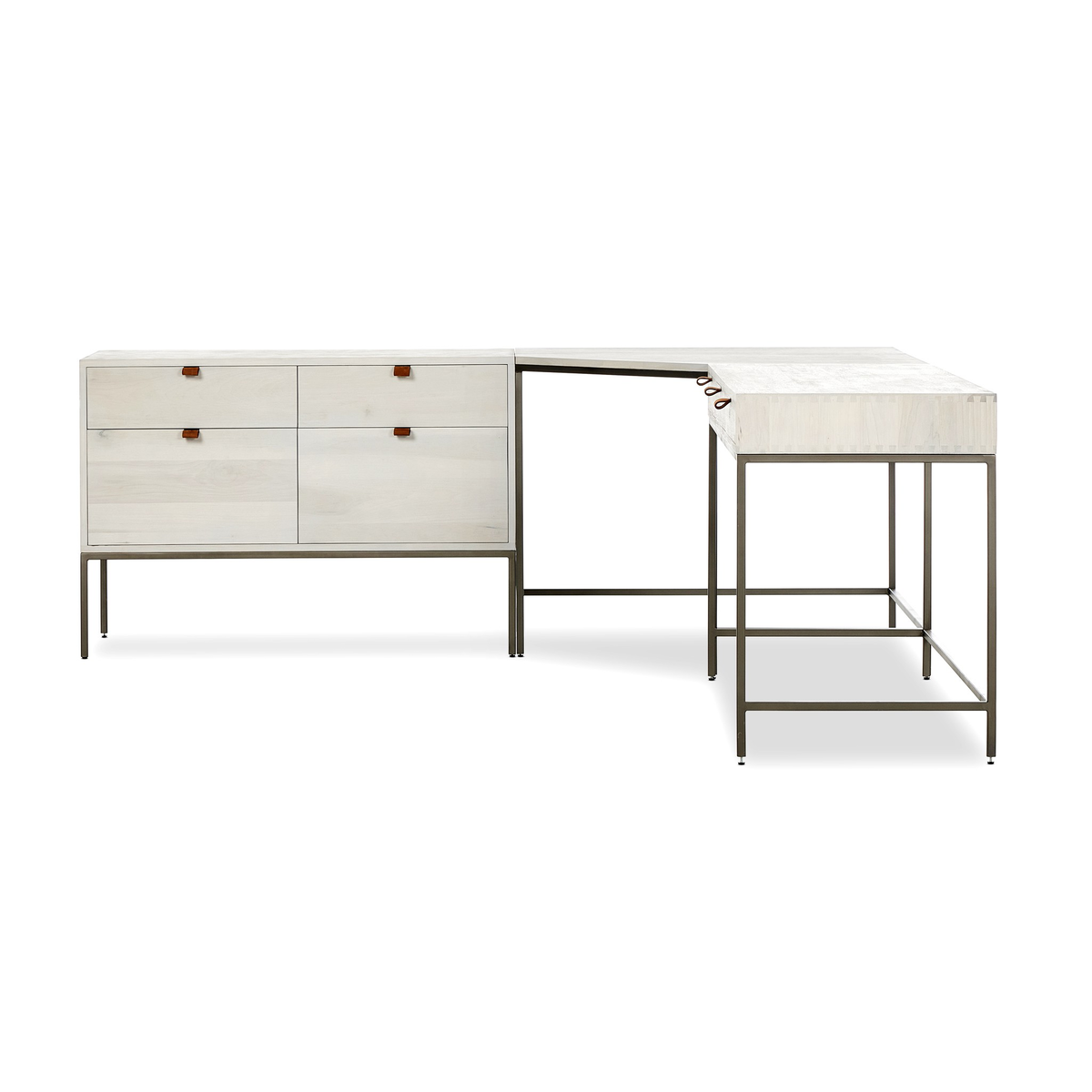 Trey Wide Filing Cabinet Desk System by Four Hands