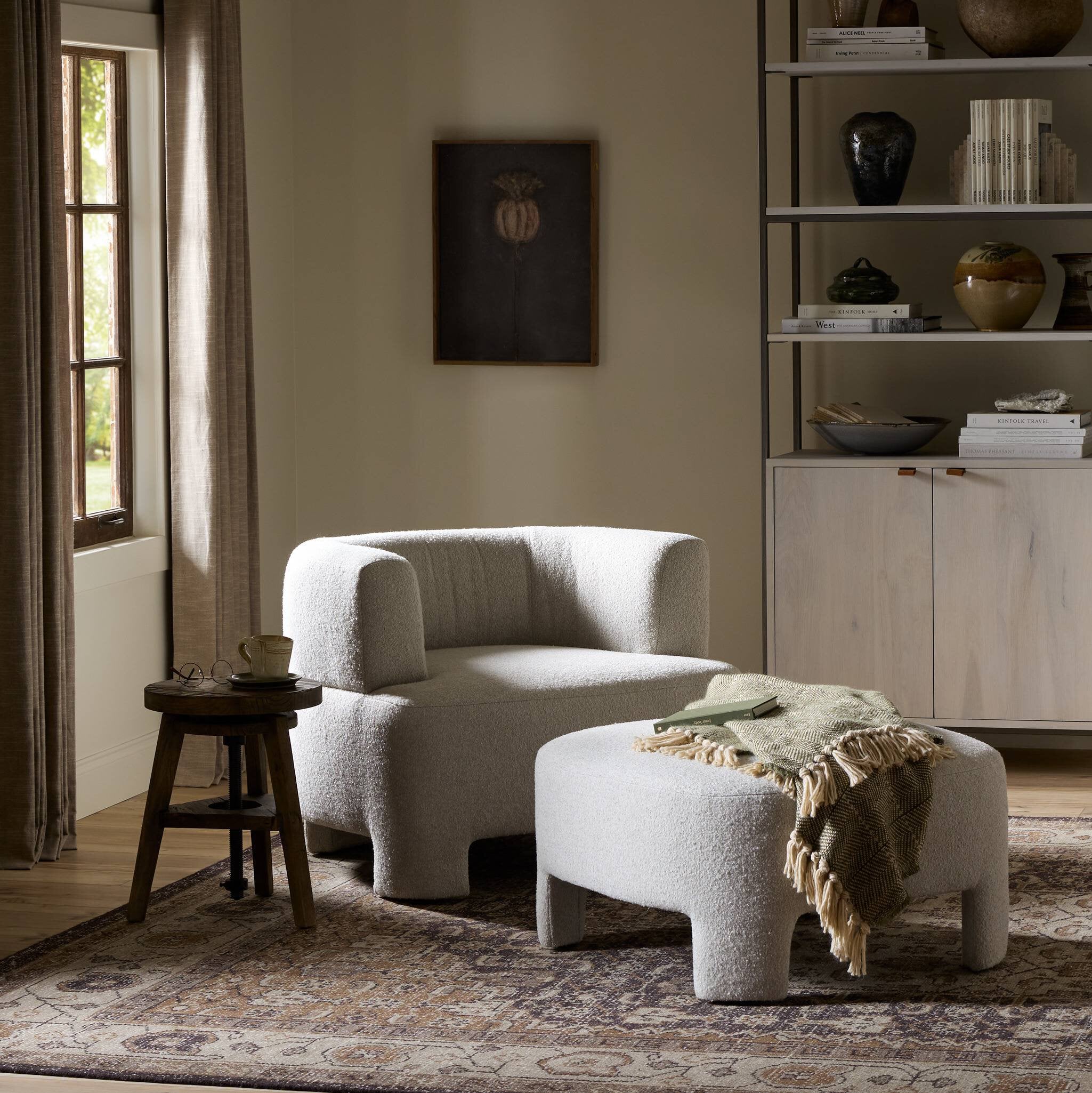 Olvera Chair W/ Ottoman