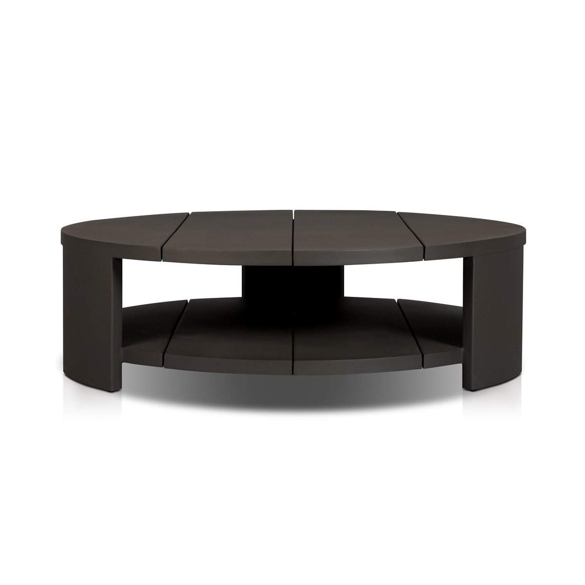Roca Outdoor Round Metal Coffee Table