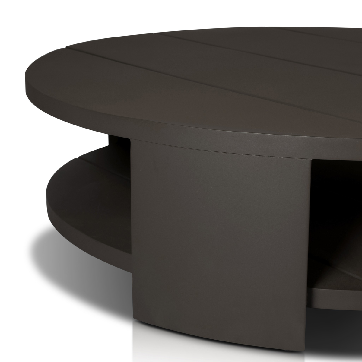 Roca Outdoor Round Metal Coffee Table