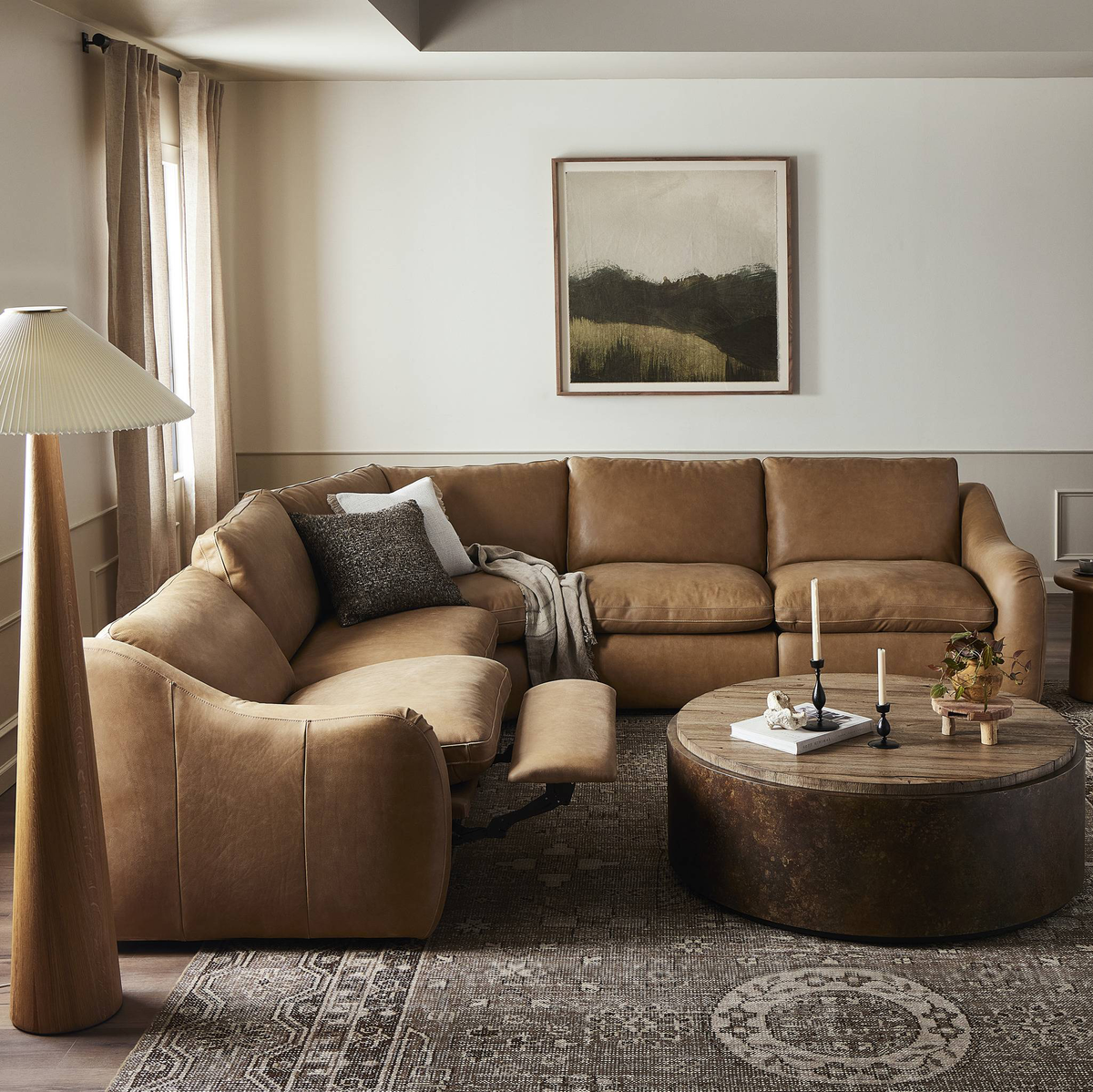 Crawford Power Recliner 5-Piece Sectional Sofa