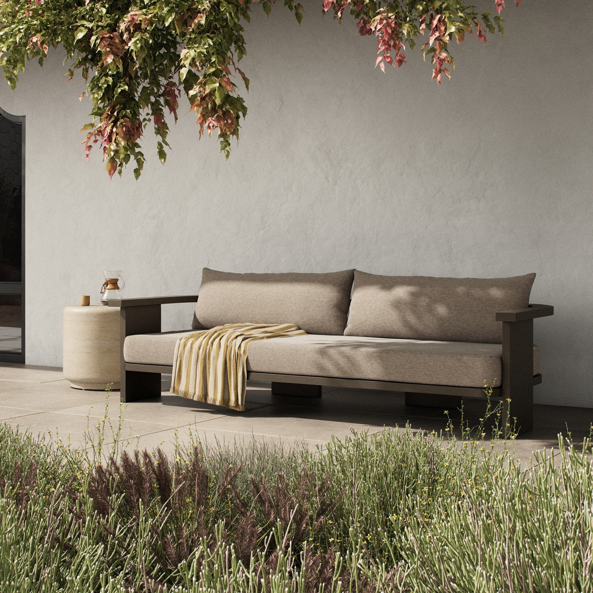 Tahana Outdoor Metal Sofa-96"