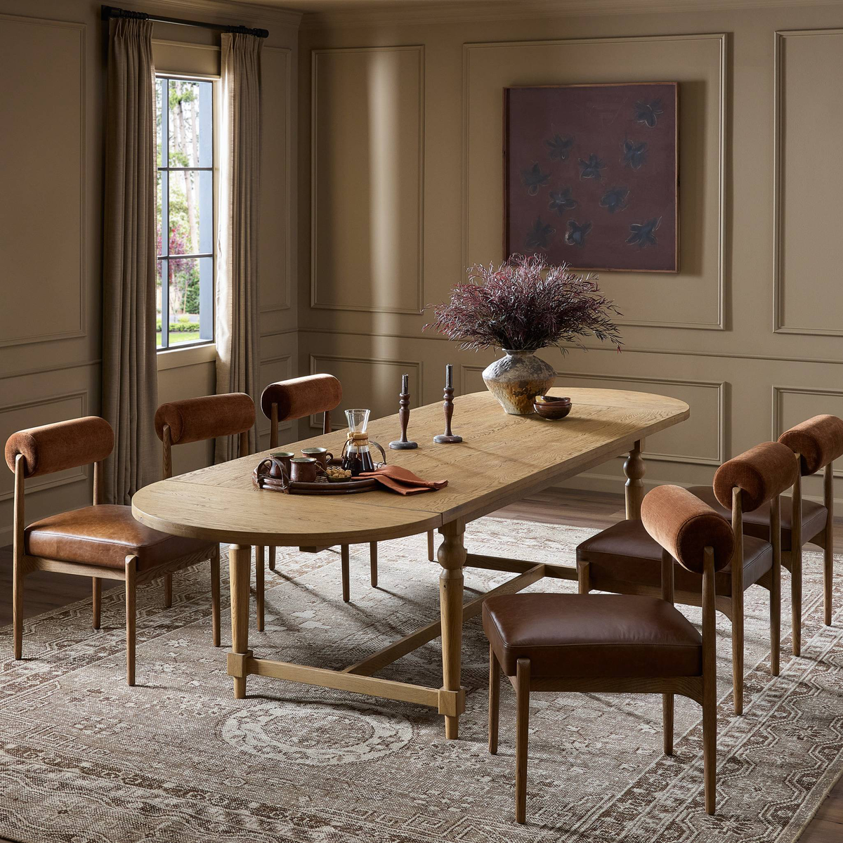 Blinn Oval Leaf Extension Dining Table