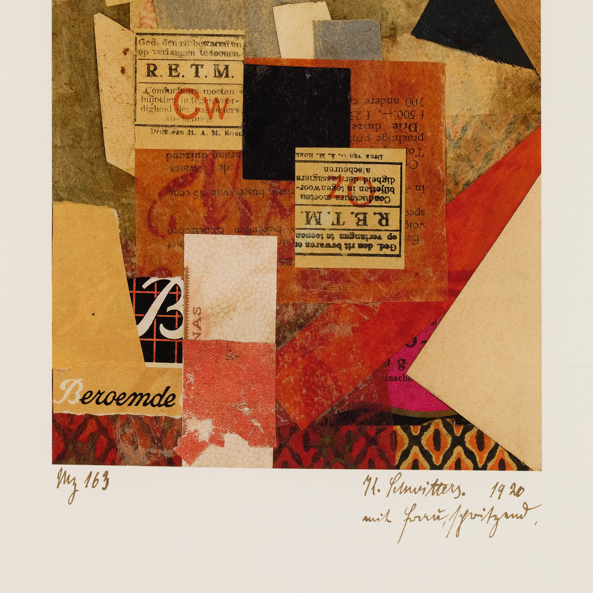 Continental Ephemera Set Of 6 By Kurt Schwitters by Four Hands