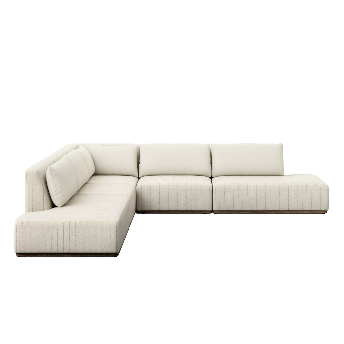 Adler Outdoor 5-Piece Sectional + Bumper Chaise by Four Hands