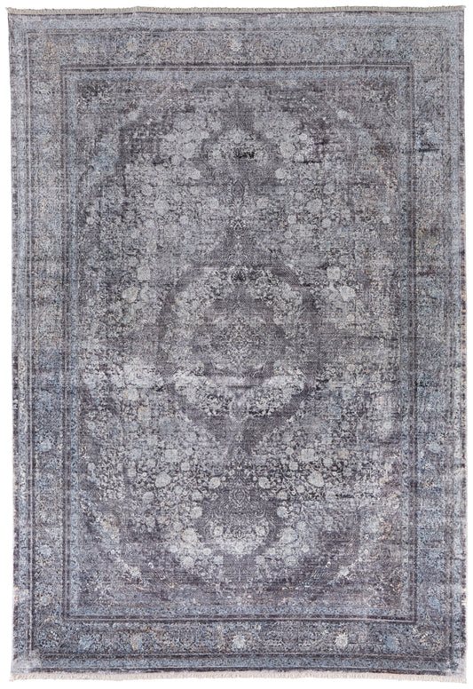 Sarrant 3967F Charcoal Rug by Feizy