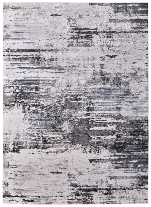 Prasad 39N9F Ivory/Charcoal Rug by Feizy