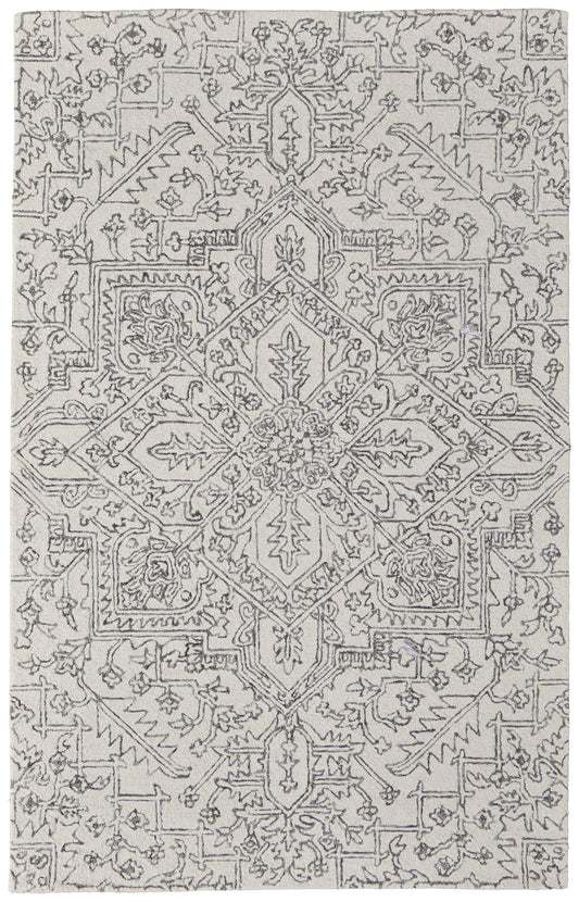 Belfort 8778F Ivory/Charcoal Rug by Feizy