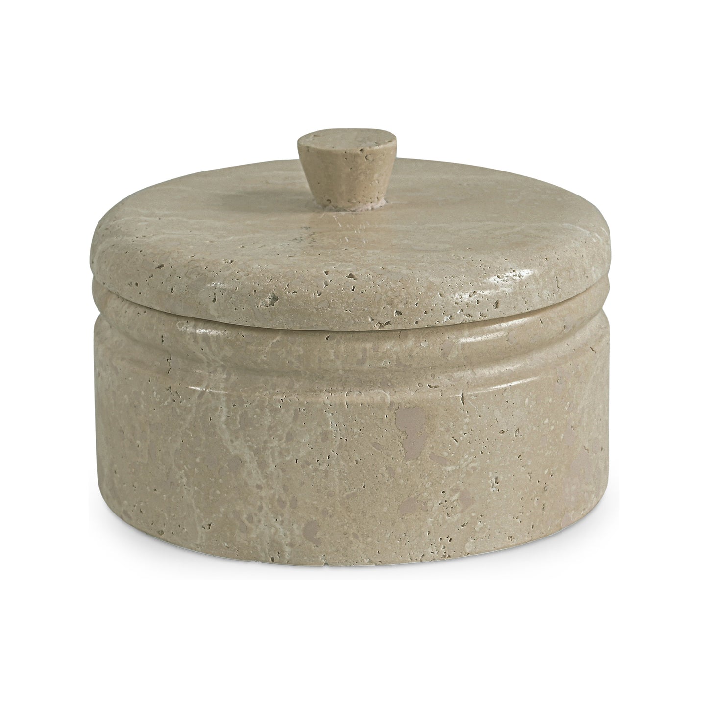 Valencia Round Travertine Box by Moe's Home