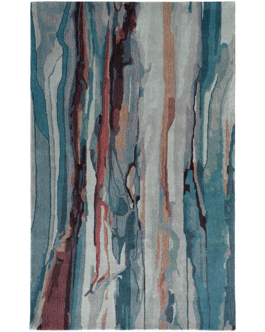 Amira 8634F Teal/Multi Rug by Feizy