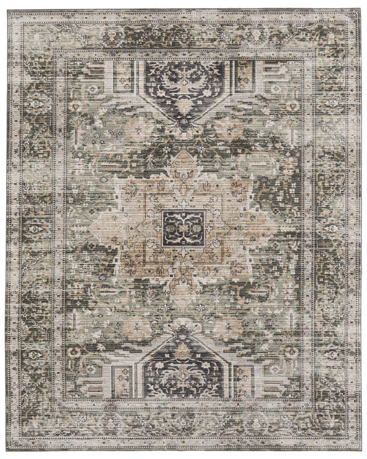 Augustine 39TVF Beige/Green Rug by Feizy