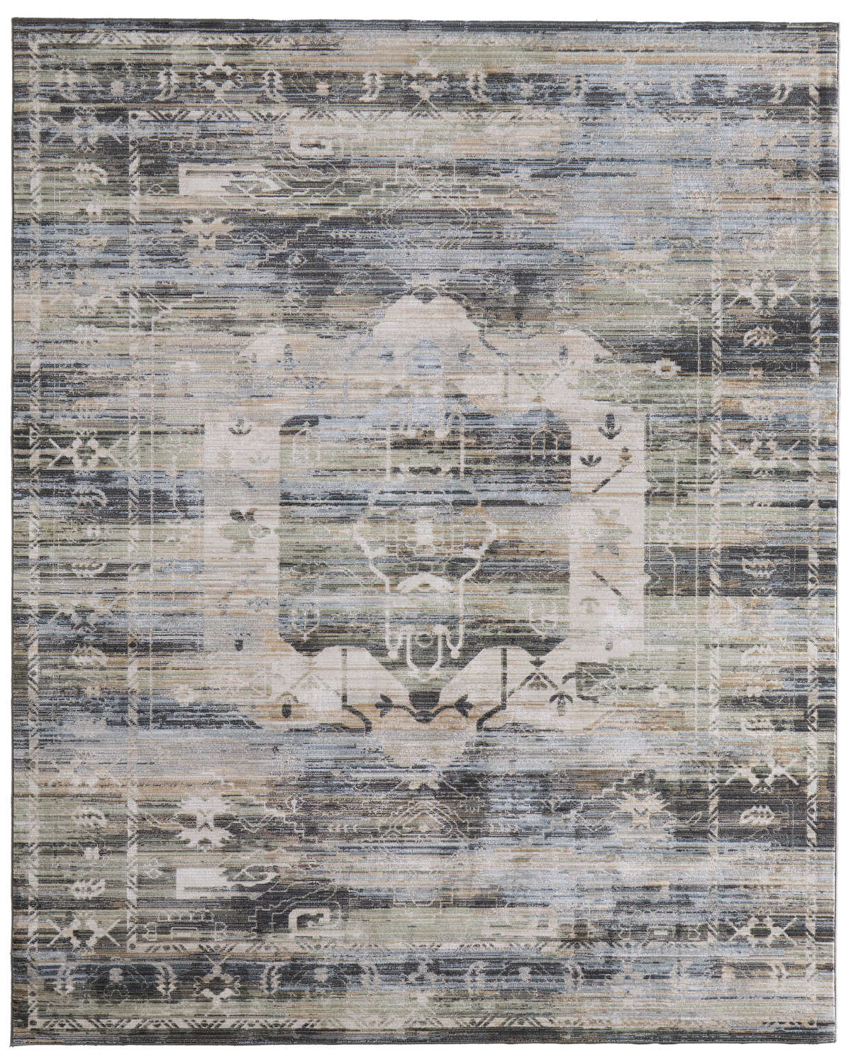 Augustine 39U0F Green/Multi Rug by Feizy